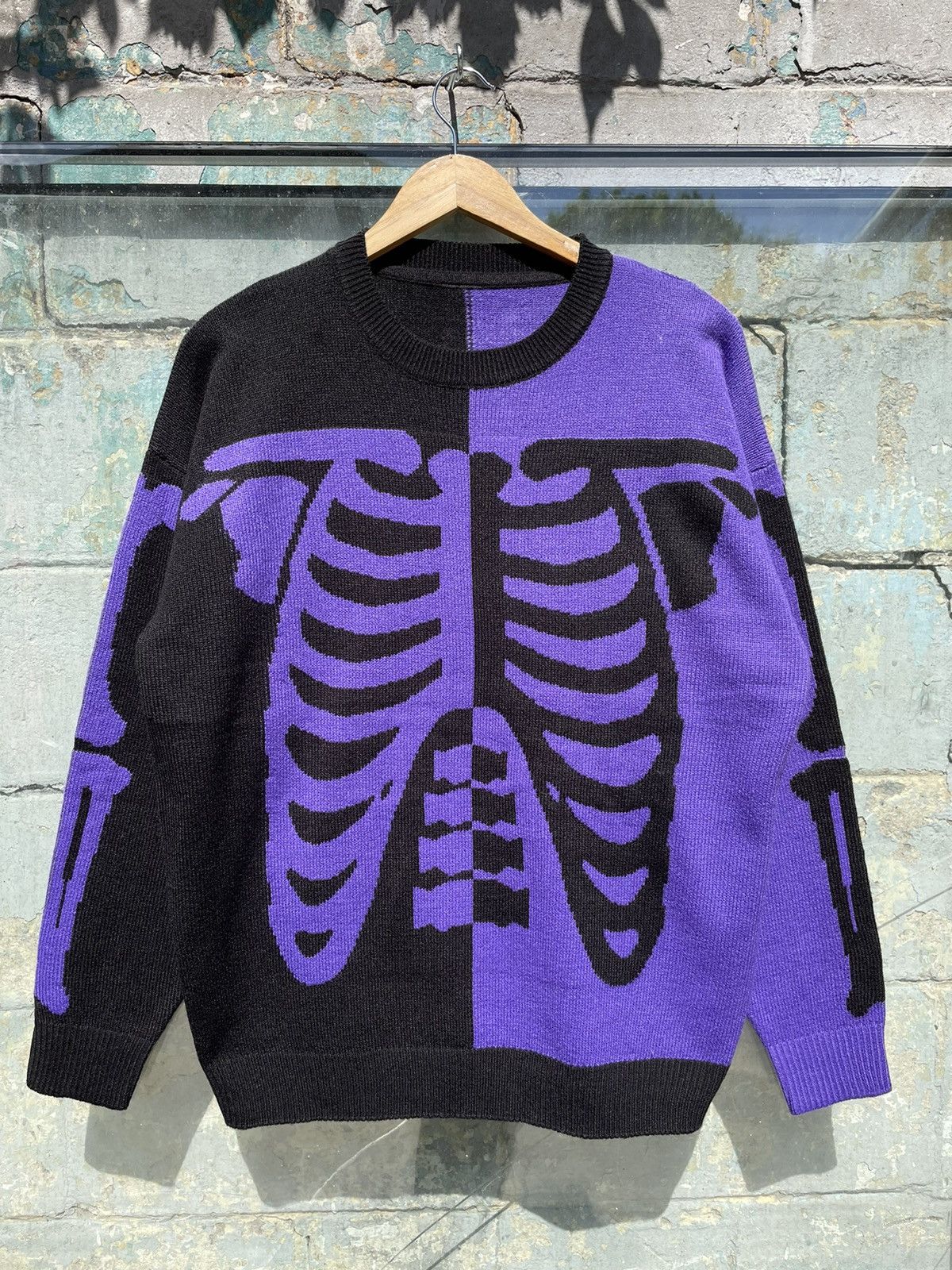 Vintage Rare Vintage Kapital Style 00s Skeleton Print Sweater Size M Size US XL / EU 56 / 4 - 2 Thumbnail
