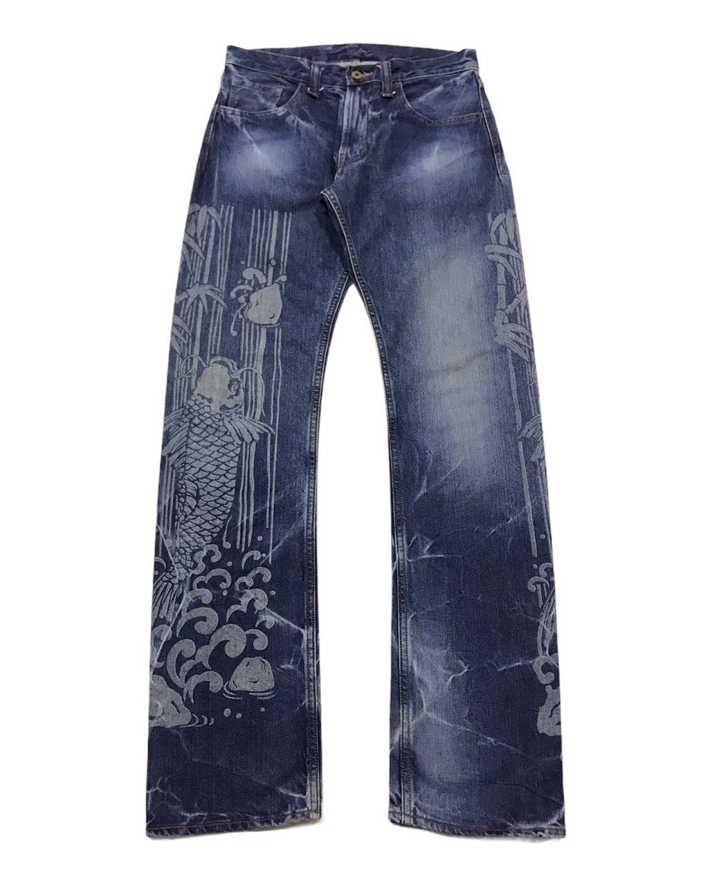 Eternal Japanese Motif Koi Fish Denim Size US 30 / EU 46 - 2 Thumbnail