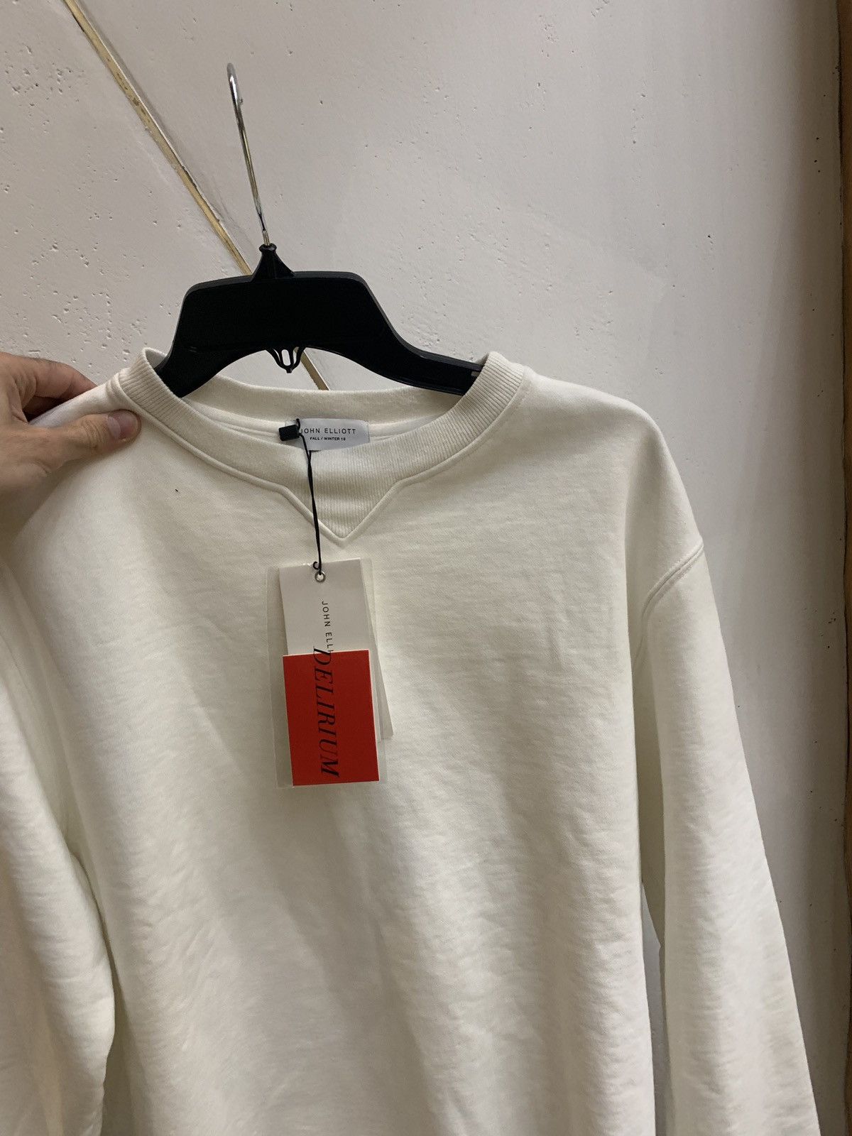 John Elliott Replica Crewneck Sweater in White Size US XS / EU 42 / 0 - 9 Thumbnail