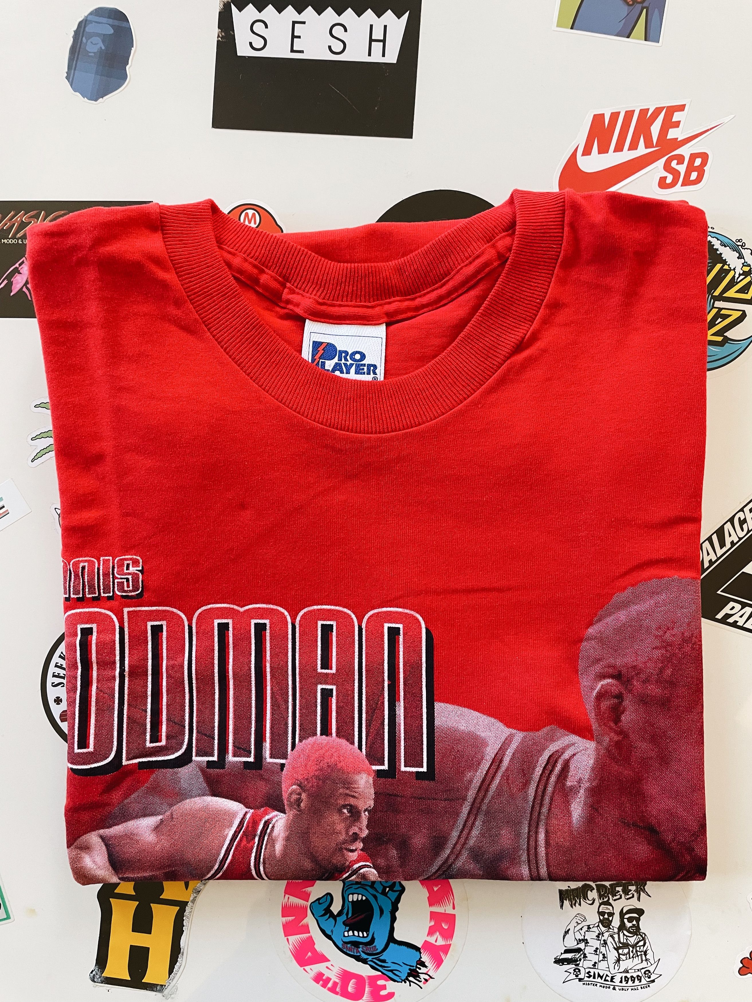 NBA × Pro Player × Vintage Vintage 90s NBA Pro Player Dennis Rodman Chicago Bulls Tee Size US L / EU 52-54 / 3 - 6 Thumbnail