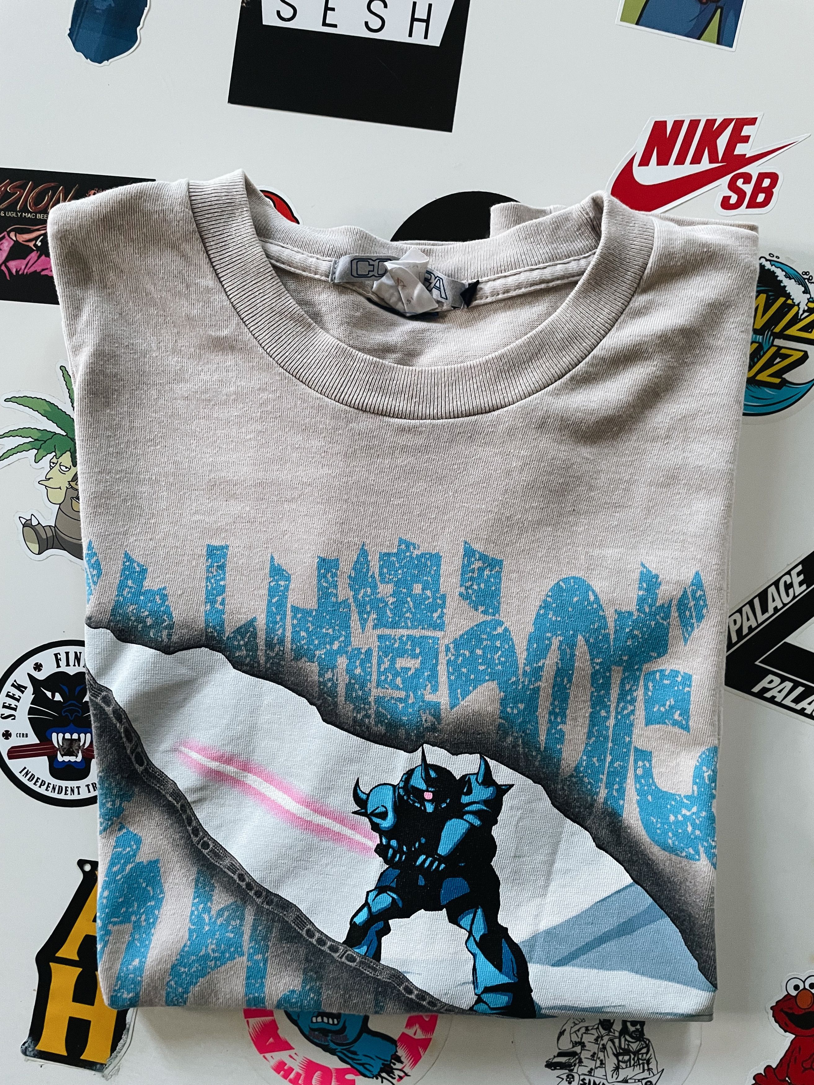 Anime × Cartoon Network × Vintage Vintage 00s Gundam X COSPA Licensed T-shirt Beige Size US M / EU 48-50 / 2 - 6 Thumbnail