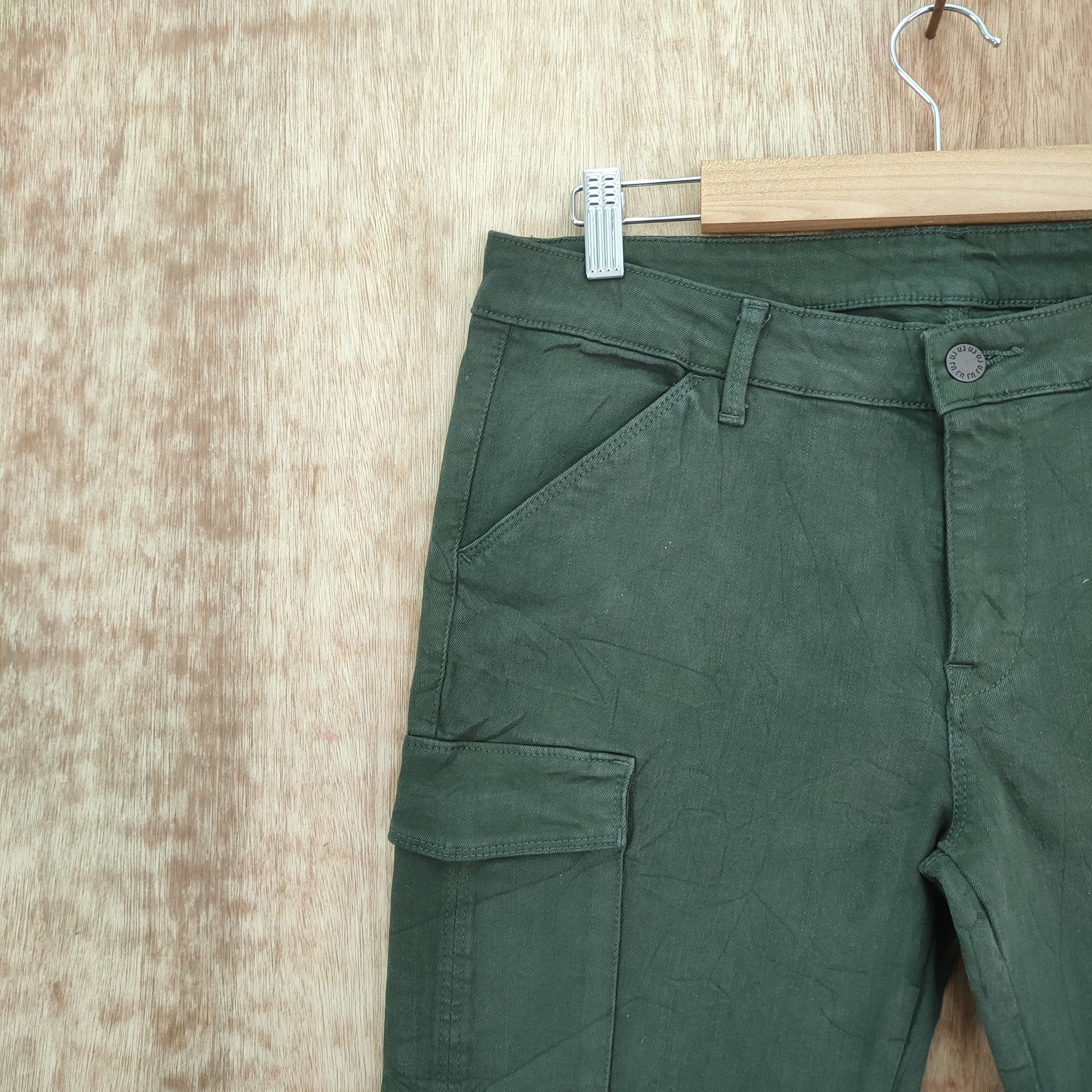 Japanese Brand × Vintage JAPANESE BRAND GREEN SKINNY CARGO PANTS Size US 29 - 4 Thumbnail