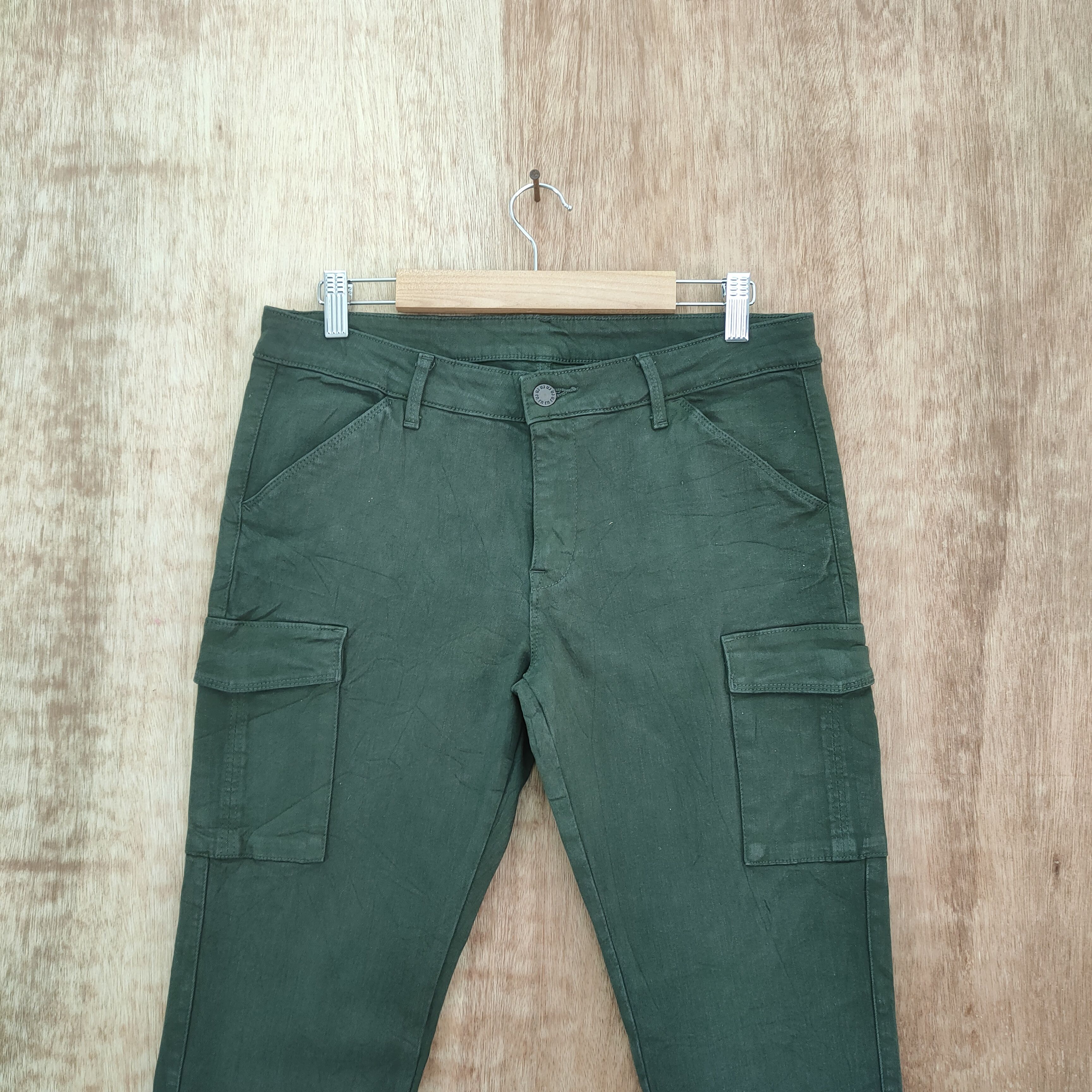 Japanese Brand × Vintage JAPANESE BRAND GREEN SKINNY CARGO PANTS Size US 29 - 2 Thumbnail