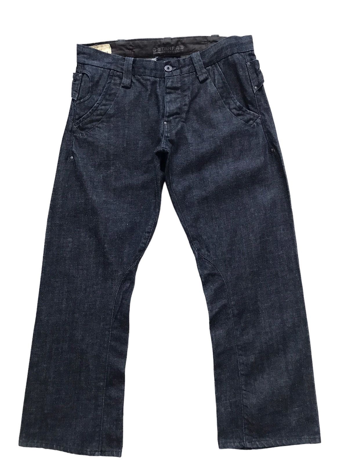 G-Star G-Star Raw Double Cinch Belt Cropped Denim Jeans Size US 32 / EU 48 - 7 Thumbnail