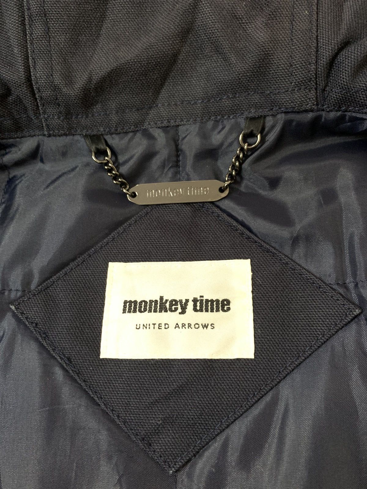 Japanese Brand Monkey Time By United Arrows Duck Canvas Hoodie Jacket Size US M / EU 48-50 / 2 - 10 Thumbnail