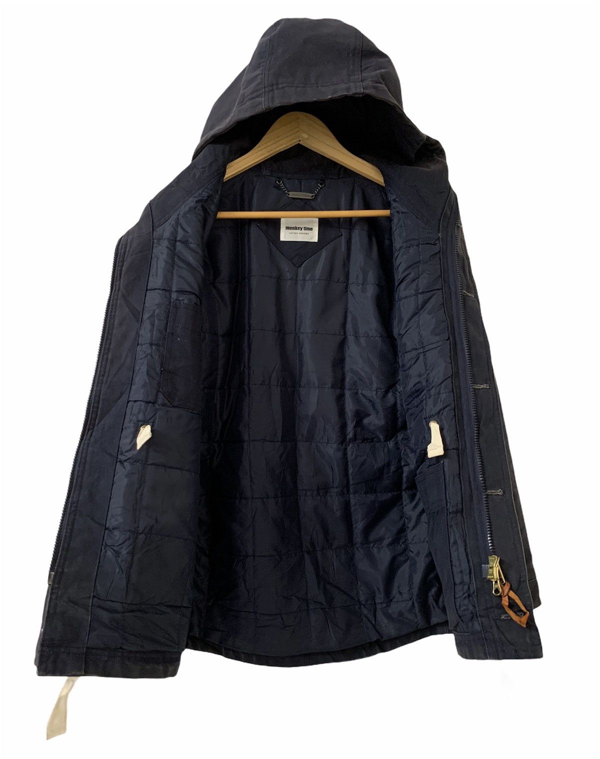 Japanese Brand Monkey Time By United Arrows Duck Canvas Hoodie Jacket Size US M / EU 48-50 / 2 - 7 Thumbnail