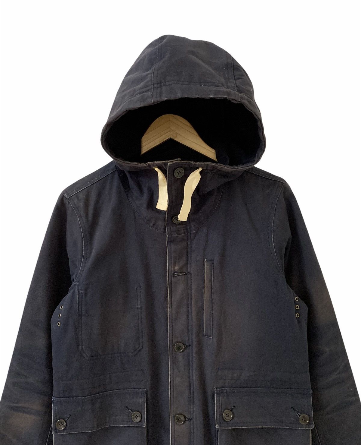 Japanese Brand Monkey Time By United Arrows Duck Canvas Hoodie Jacket Size US M / EU 48-50 / 2 - 2 Thumbnail
