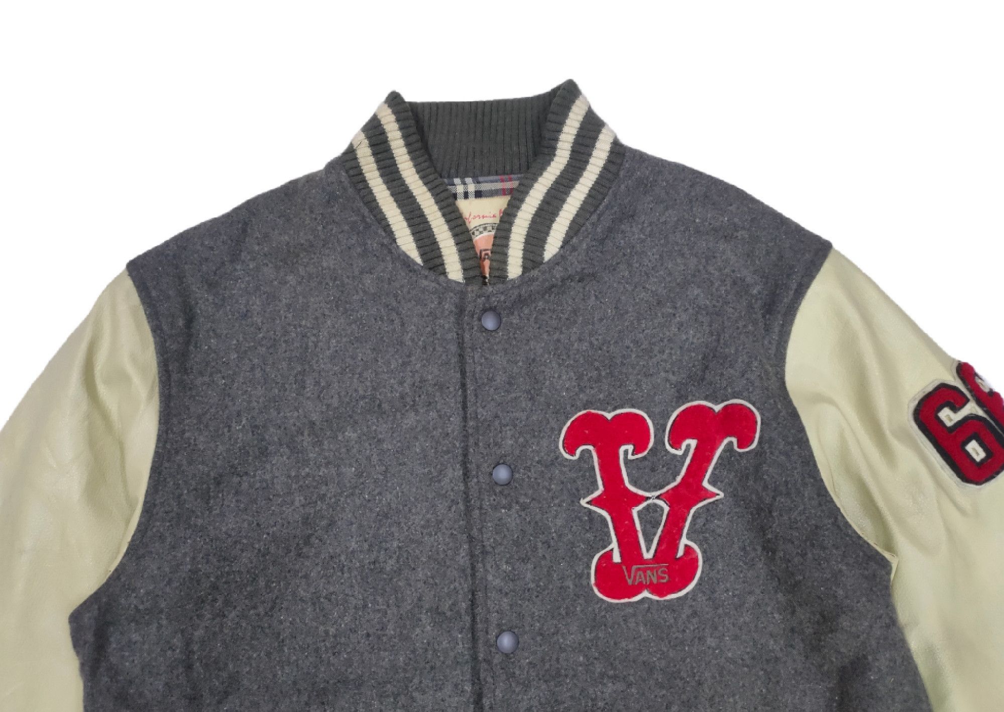 Vans Vans Wool Leather Varsity Jacket Embroidered Logo Size US M / EU 48-50 / 2 - 3 Thumbnail