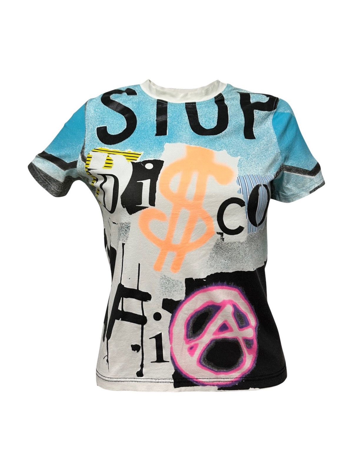 Dior CHRISTIAN DIOR Spring Summer 2003 Graffiti Print T-Shirt Size M / US 6-8 / IT 42-44 - 1 Thumbnail