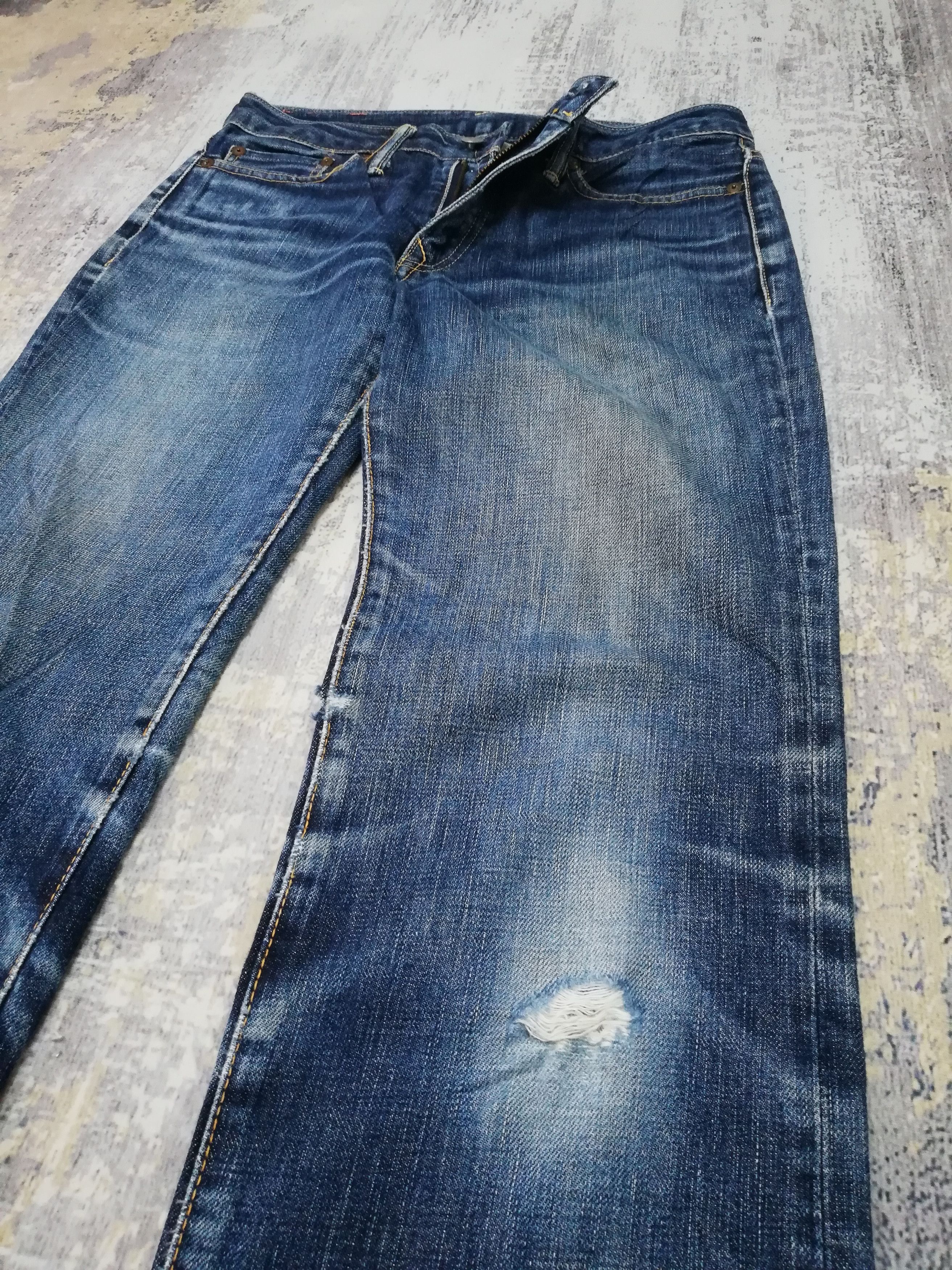 45rpm Vintage Japanese Brand 45 rpm Indigo Distressed Denim W29x30 Size US 29 - 3 Thumbnail