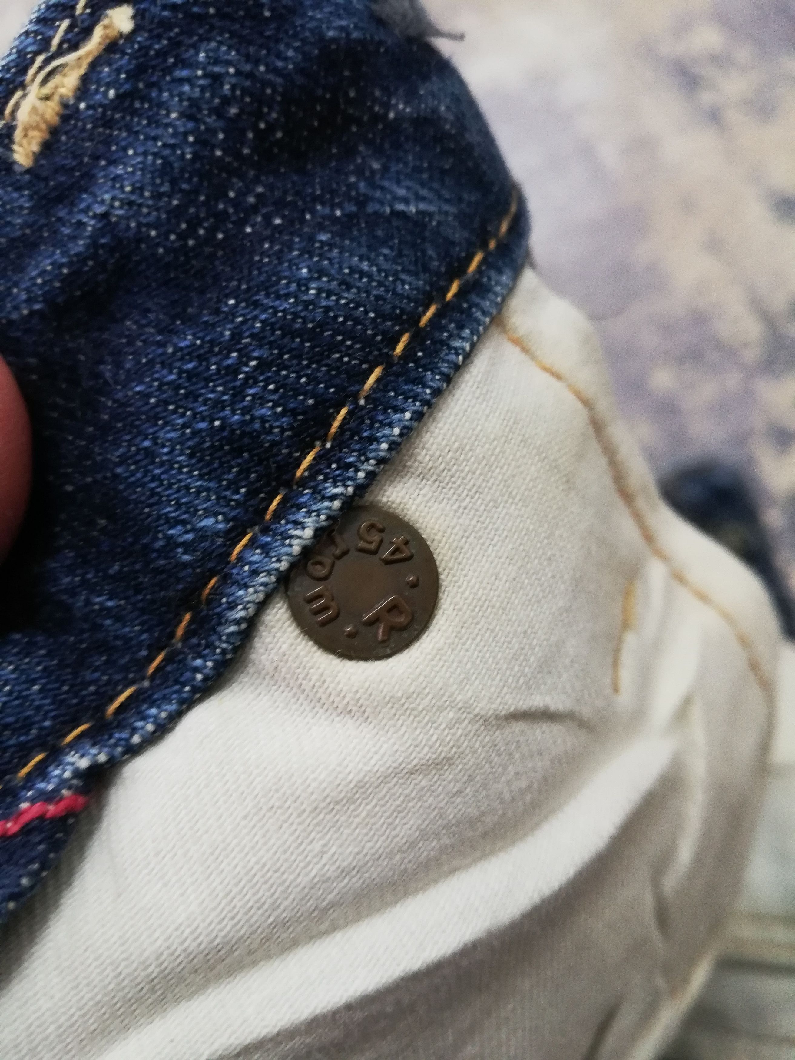 45rpm Vintage Japanese Brand 45 rpm Indigo Distressed Denim W29x30 Size US 29 - 14 Thumbnail