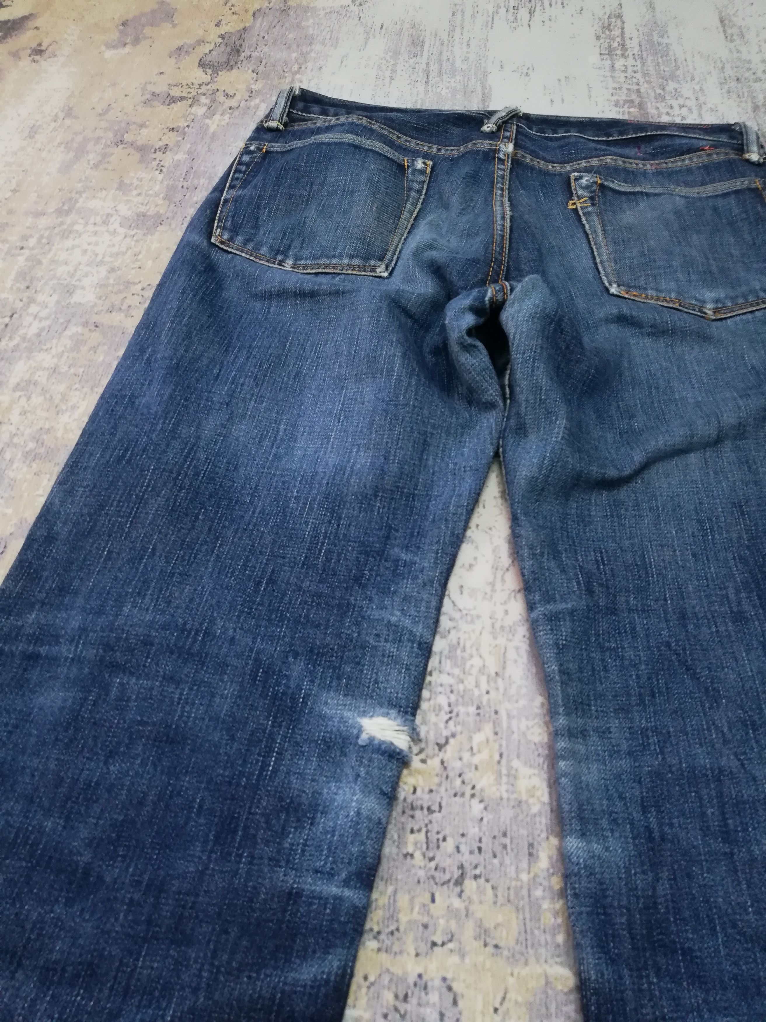 45rpm Vintage Japanese Brand 45 rpm Indigo Distressed Denim W29x30 Size US 29 - 6 Thumbnail