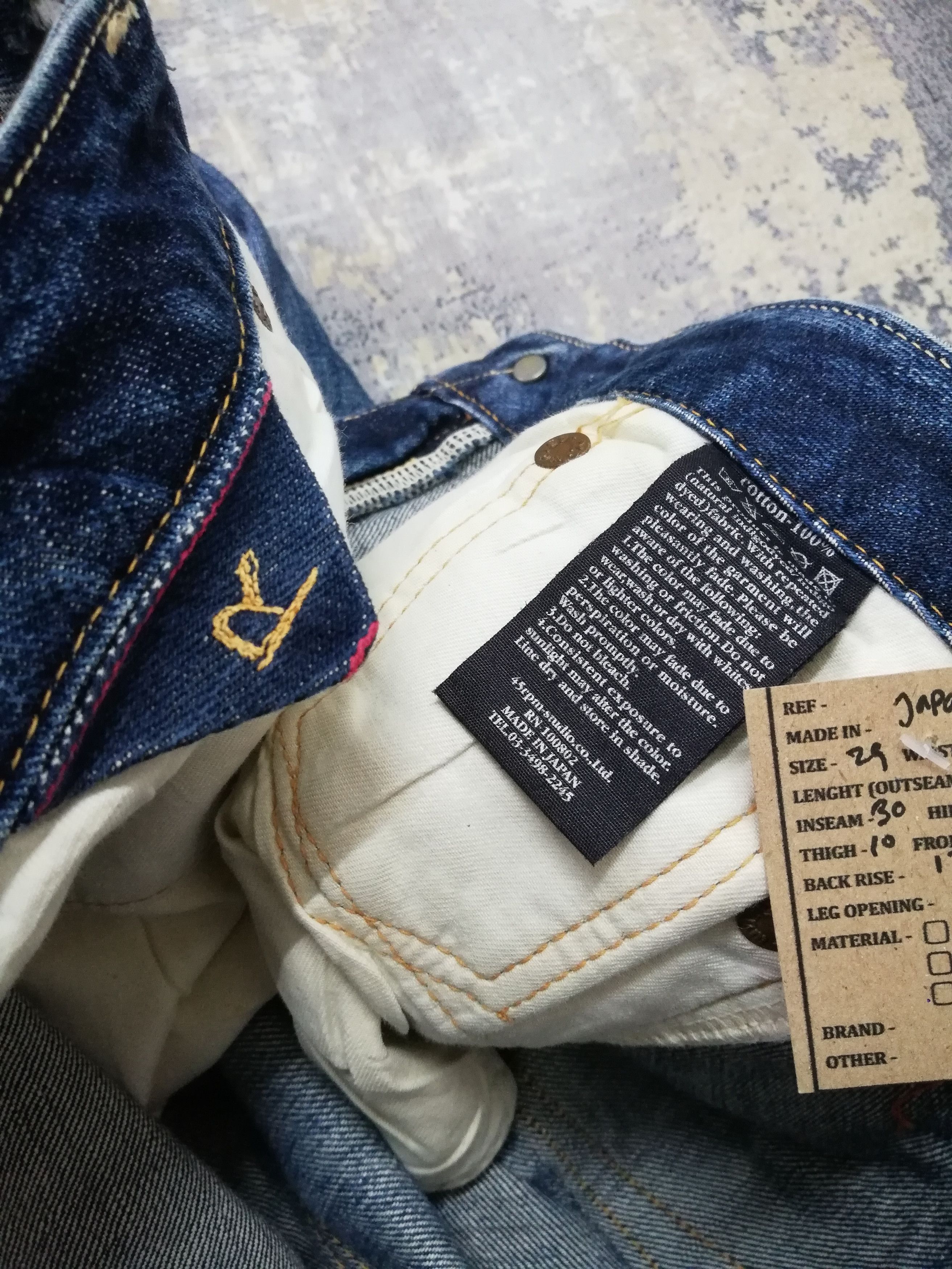 45rpm Vintage Japanese Brand 45 rpm Indigo Distressed Denim W29x30 Size US 29 - 10 Thumbnail