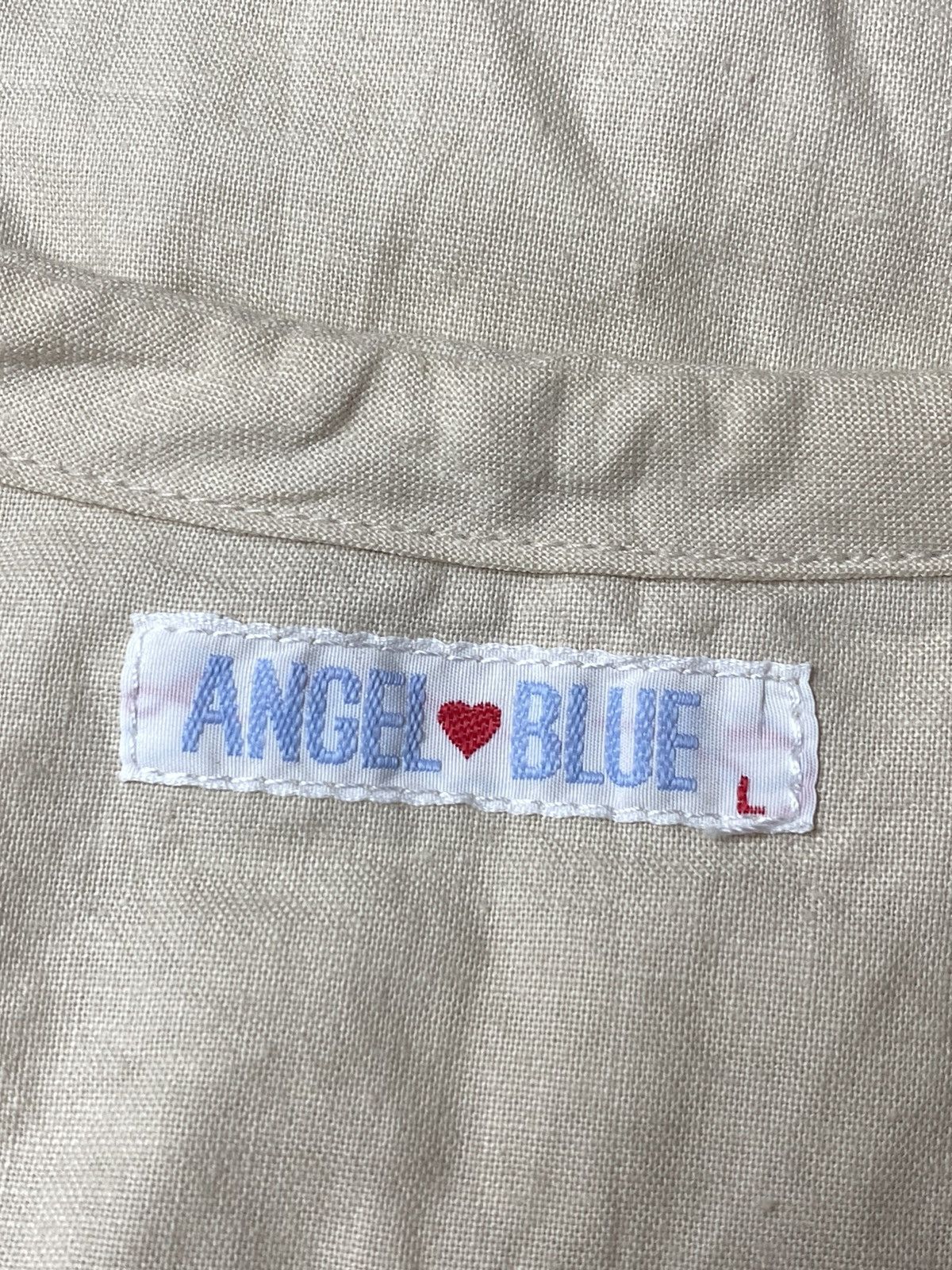 Angel Blue 1990s Angel Blue - Lovely Smile Linen Top Longsleeve Size M / US 6-8 / IT 42-44 - 6 Thumbnail