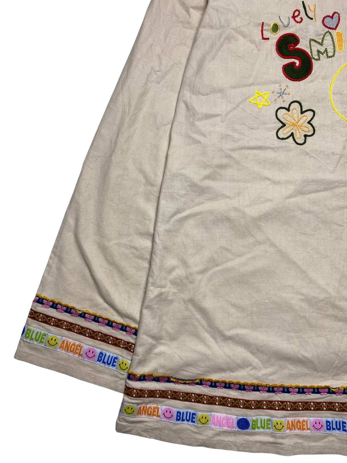 Angel Blue 1990s Angel Blue - Lovely Smile Linen Top Longsleeve Size M / US 6-8 / IT 42-44 - 3 Thumbnail