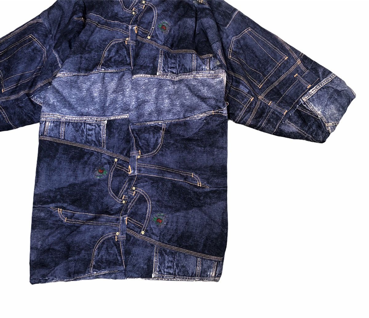 Designer × Japanese Brand Japanese Winter Kimono Jeans Patchwork Full Print Kimono Size US M / EU 48-50 / 2 - 9 Thumbnail