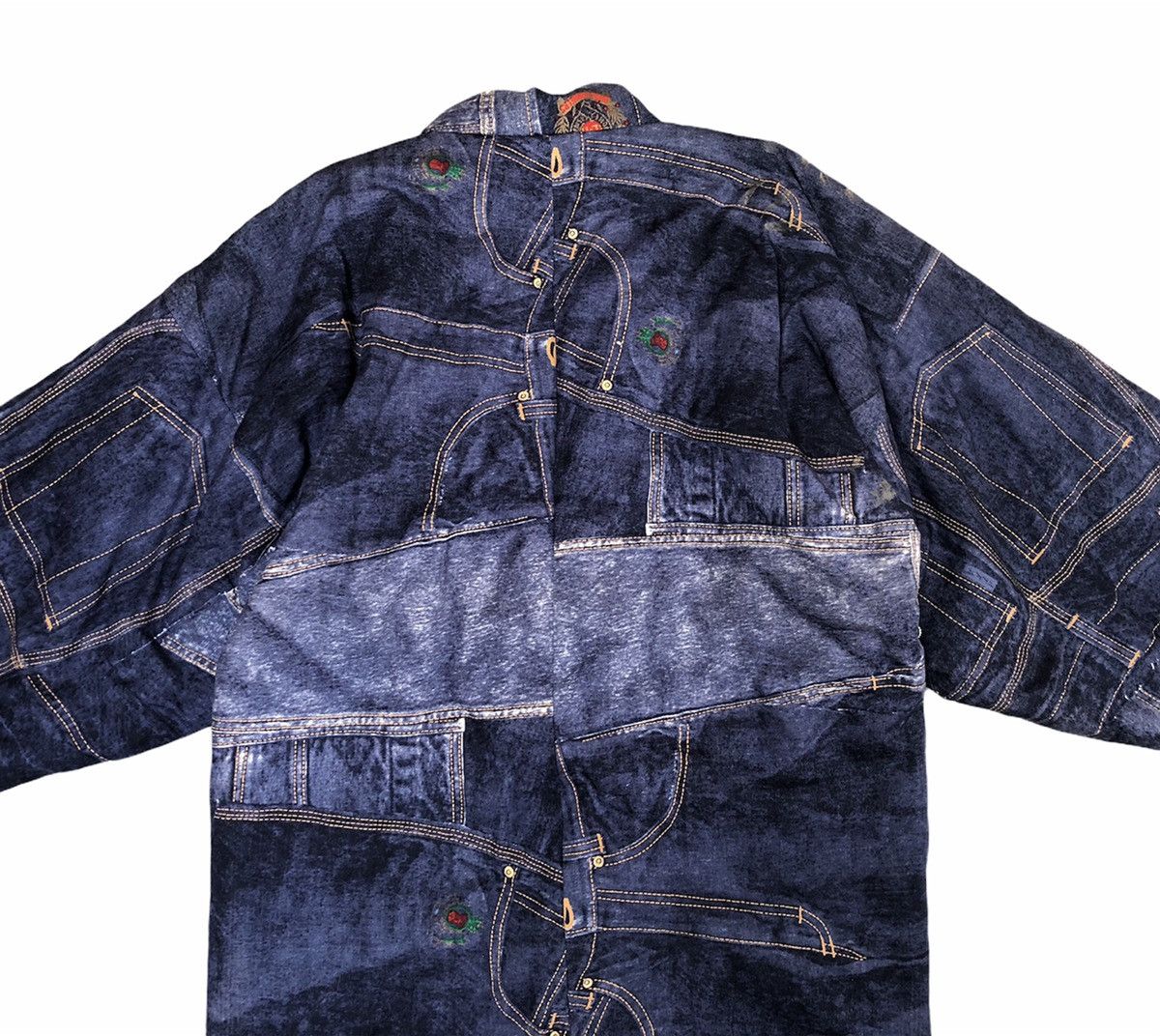 Designer × Japanese Brand Japanese Winter Kimono Jeans Patchwork Full Print Kimono Size US M / EU 48-50 / 2 - 8 Thumbnail