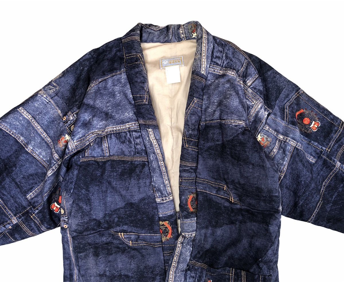 Designer × Japanese Brand Japanese Winter Kimono Jeans Patchwork Full Print Kimono Size US M / EU 48-50 / 2 - 3 Thumbnail