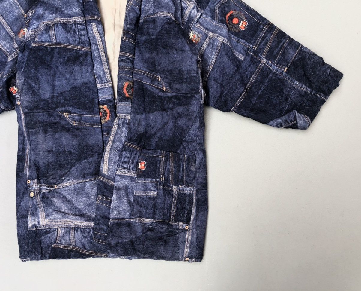 Designer × Japanese Brand Japanese Winter Kimono Jeans Patchwork Full Print Kimono Size US M / EU 48-50 / 2 - 4 Thumbnail