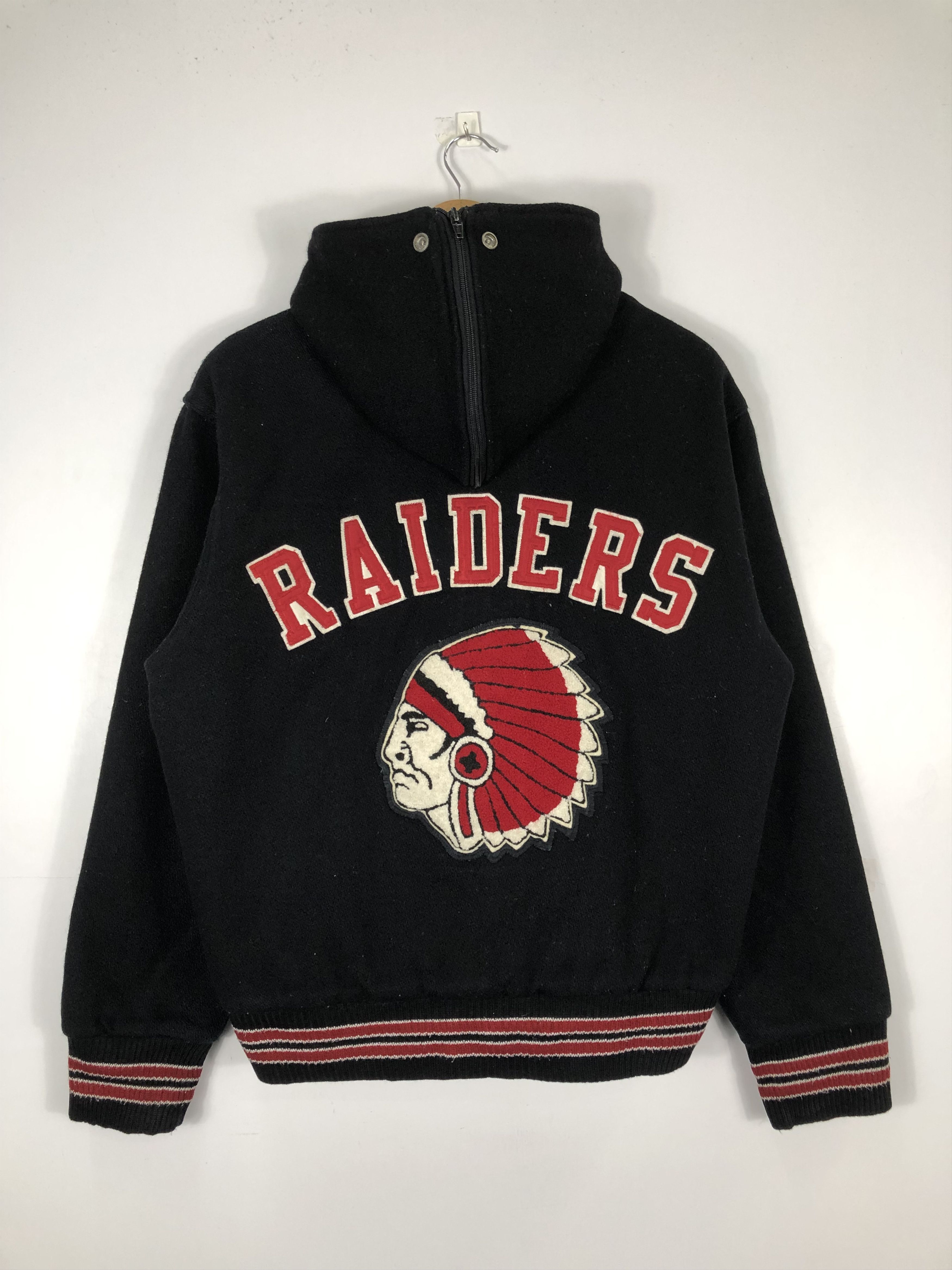 Vintage 90s Varsity Jacket Indian Motorcycles Raiders V0185