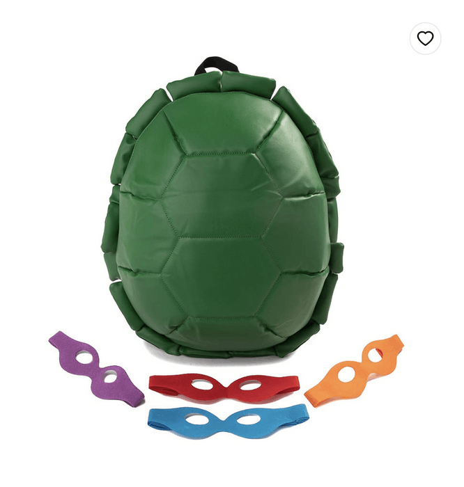 Streetwear TMNT Teenage Mutant Ninja Turtles Shell Backpack w/ 4 Masks