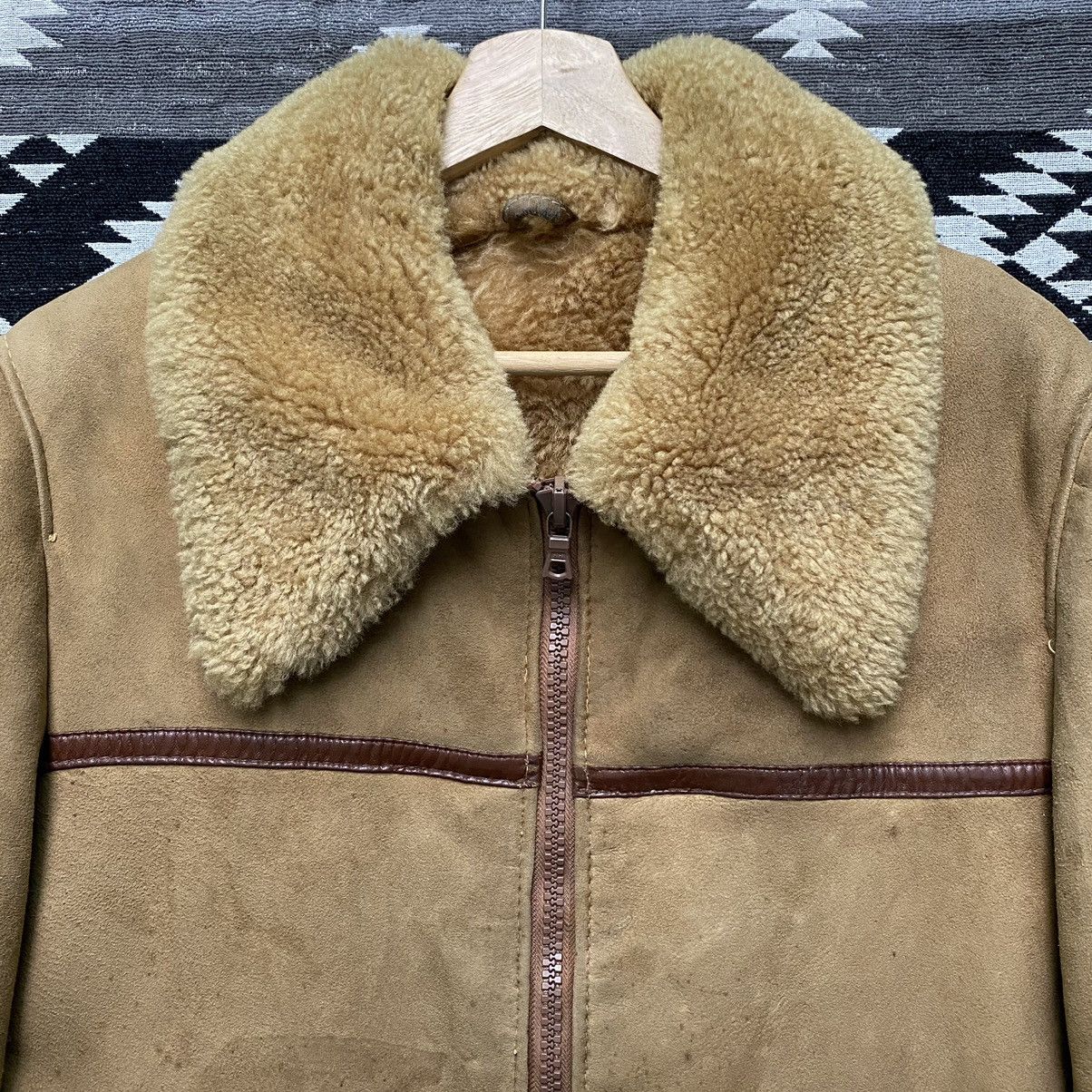 If Six Was Nine × Le Grande Bleu (L.G.B.) Vintage Sheepskin Leather Jacket Size US S / EU 44-46 / 1 - 4 Thumbnail