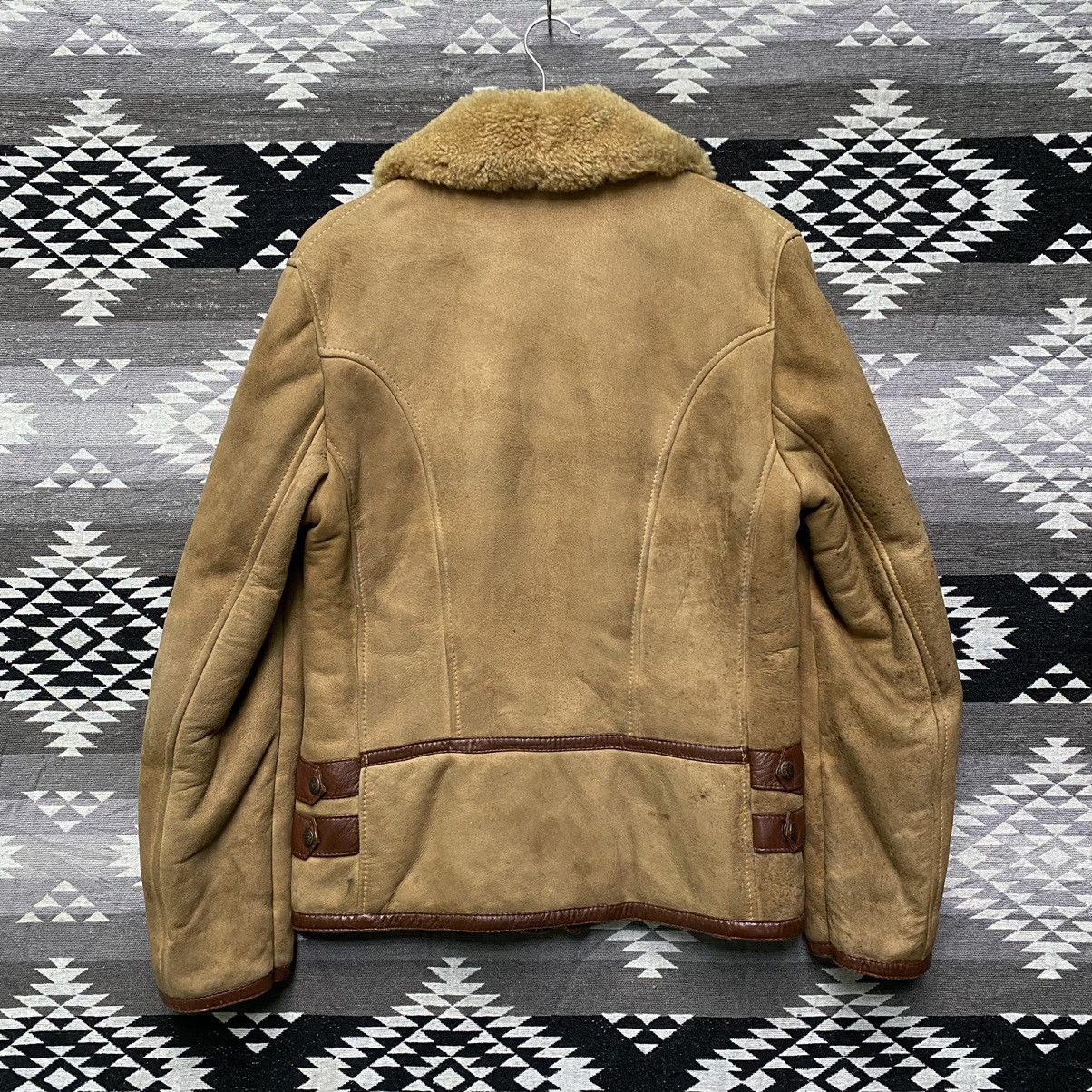 If Six Was Nine × Le Grande Bleu (L.G.B.) Vintage Sheepskin Leather Jacket Size US S / EU 44-46 / 1 - 2 Thumbnail