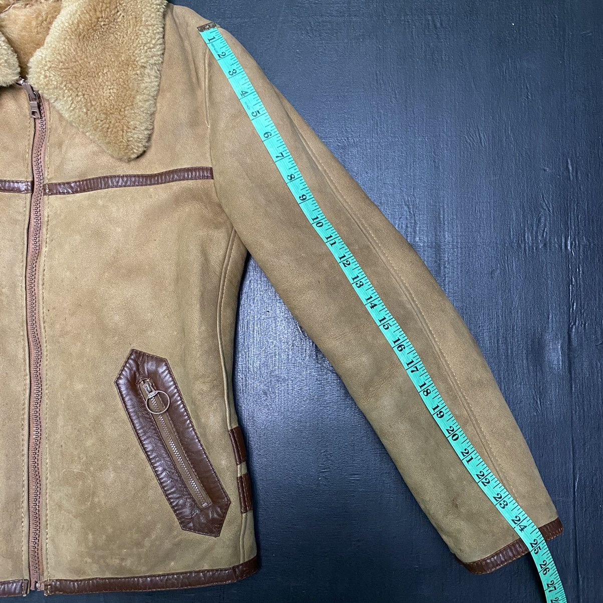 If Six Was Nine × Le Grande Bleu (L.G.B.) Vintage Sheepskin Leather Jacket Size US S / EU 44-46 / 1 - 19 Thumbnail