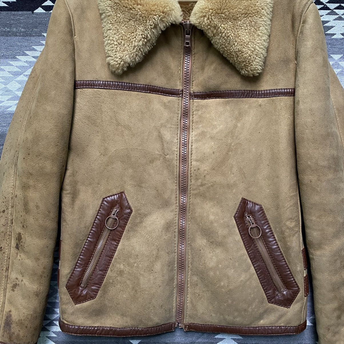 If Six Was Nine × Le Grande Bleu (L.G.B.) Vintage Sheepskin Leather Jacket Size US S / EU 44-46 / 1 - 5 Thumbnail