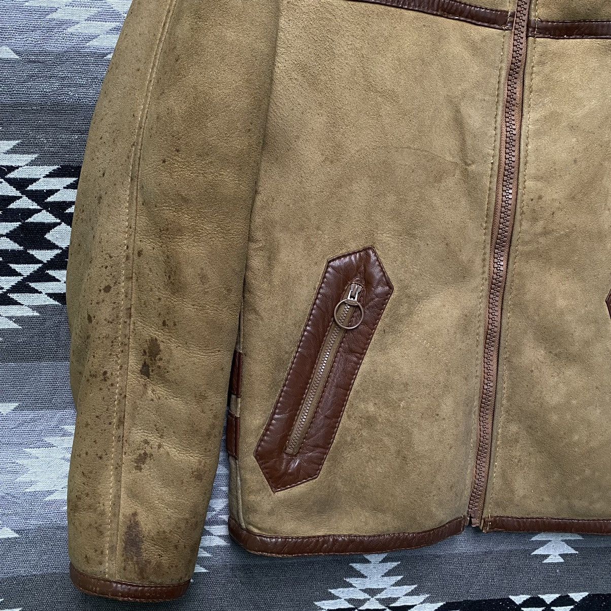 If Six Was Nine × Le Grande Bleu (L.G.B.) Vintage Sheepskin Leather Jacket Size US S / EU 44-46 / 1 - 7 Thumbnail