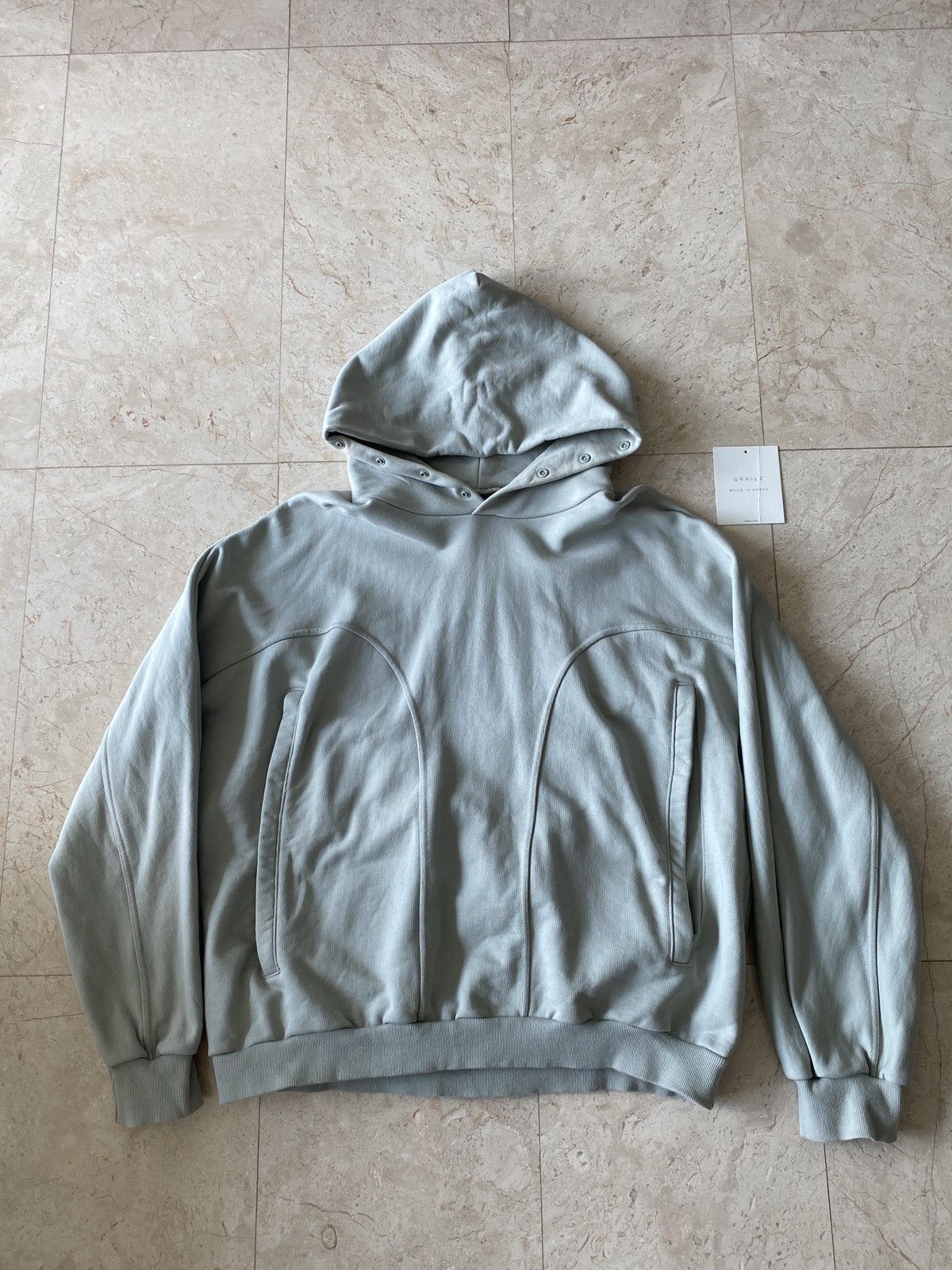 Grail GRAILZ Geometry Hoodie Ash Sage | Grailed