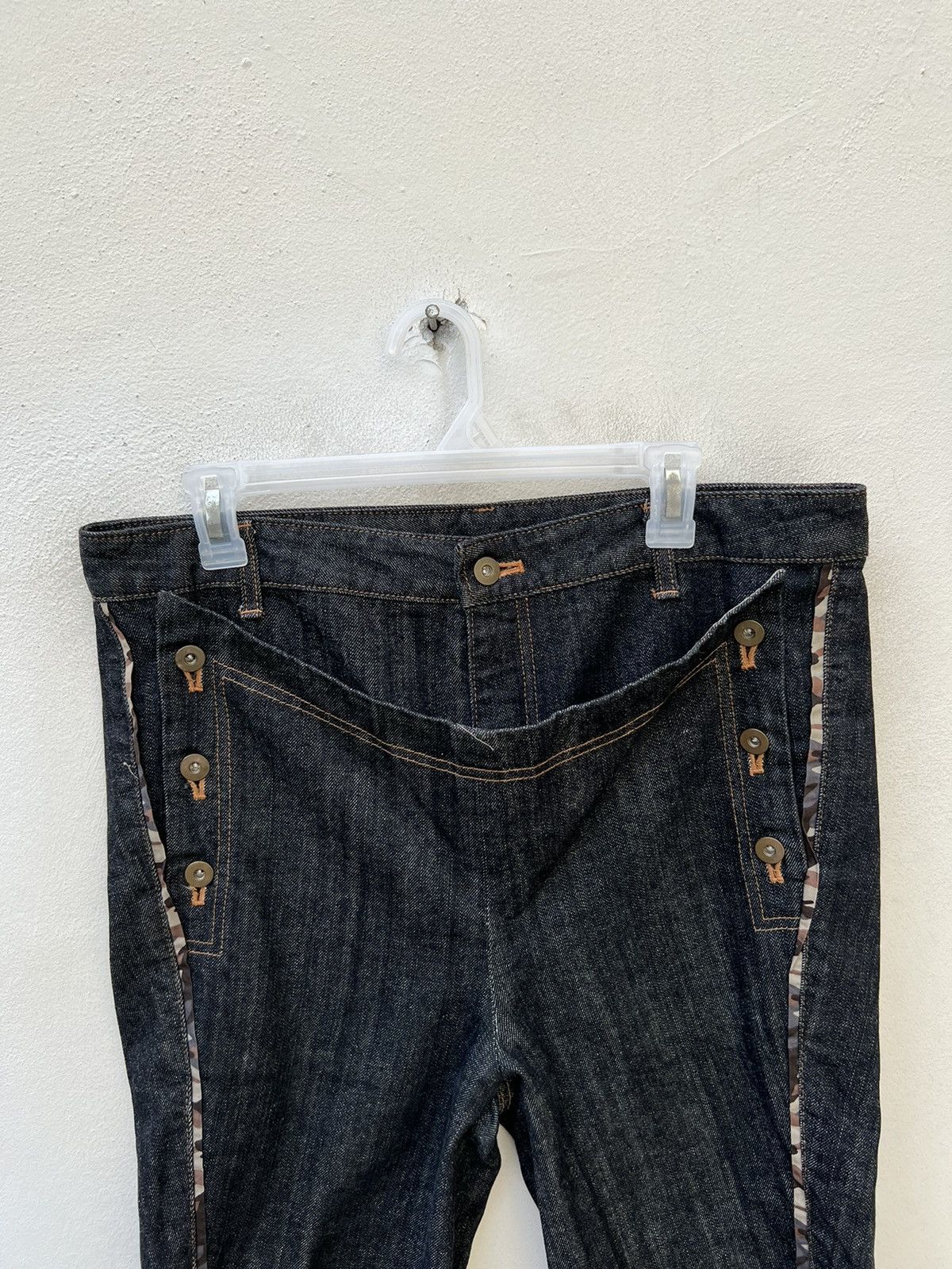 Vintage ARW Japan Side Striped Curve Legs Zipper Denim Pant Size US 32 / EU 48 - 7 Thumbnail