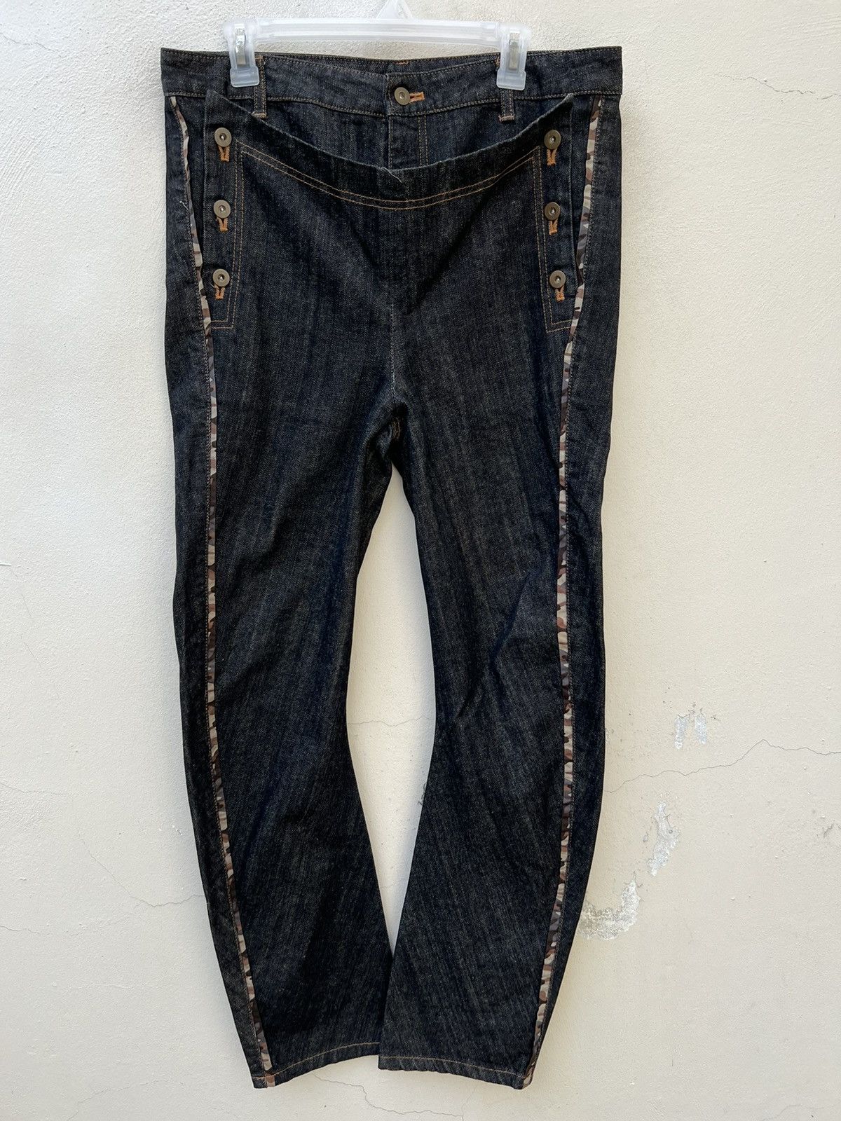 Vintage ARW Japan Side Striped Curve Legs Zipper Denim Pant Size US 32 / EU 48 - 6 Thumbnail