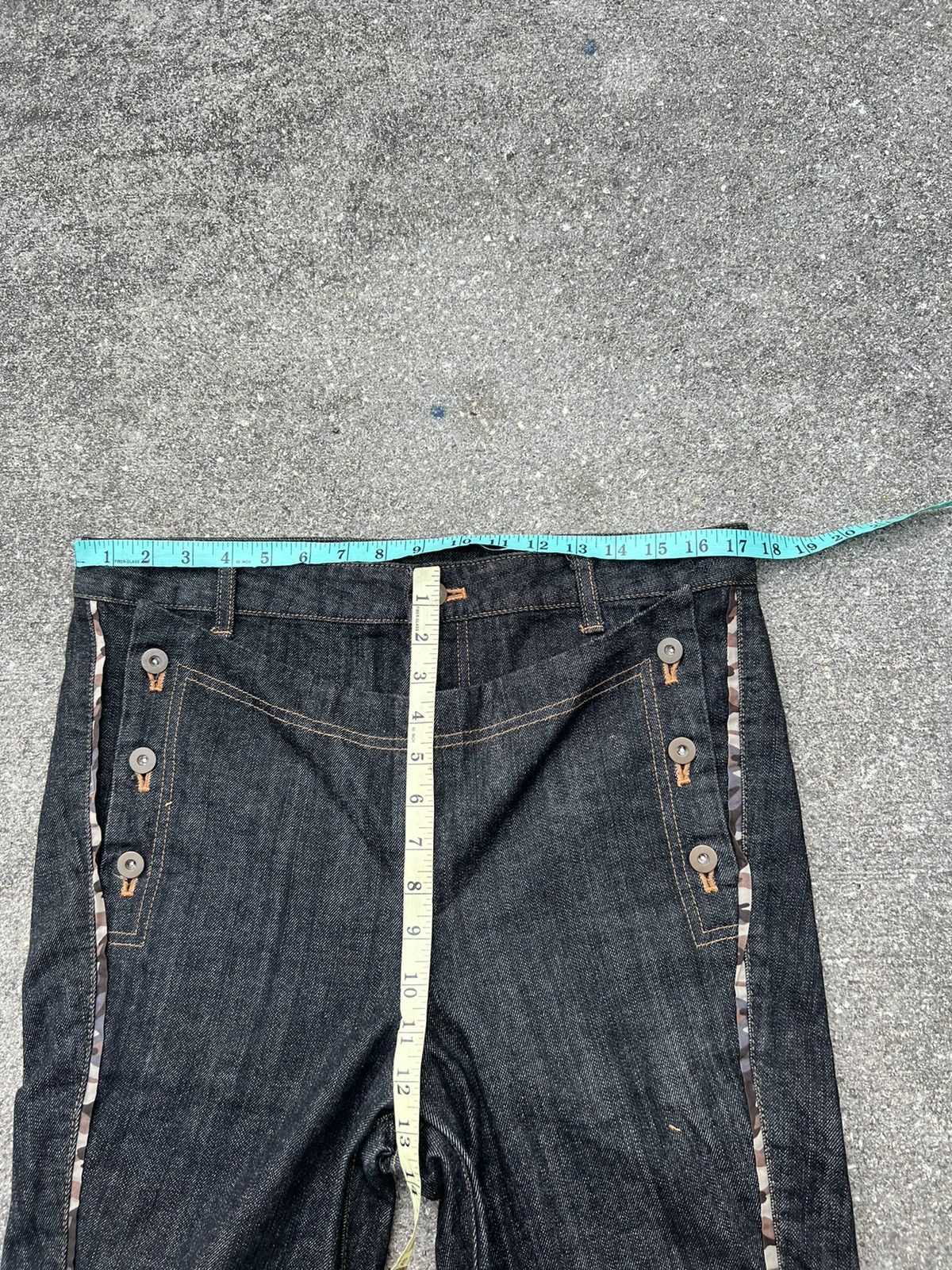 Vintage ARW Japan Side Striped Curve Legs Zipper Denim Pant Size US 32 / EU 48 - 2 Thumbnail