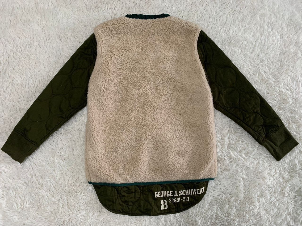 Japanese Brand Polpo Vtg Casual & Marine Style Fleece & Quilted Jacket Size US L / EU 52-54 / 3 - 3 Thumbnail