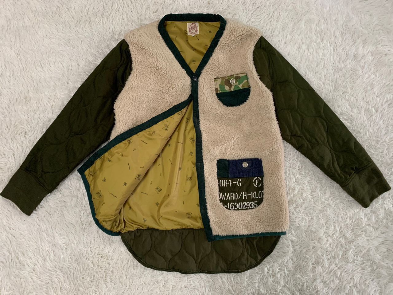 Japanese Brand Polpo Vtg Casual & Marine Style Fleece & Quilted Jacket Size US L / EU 52-54 / 3 - 2 Thumbnail