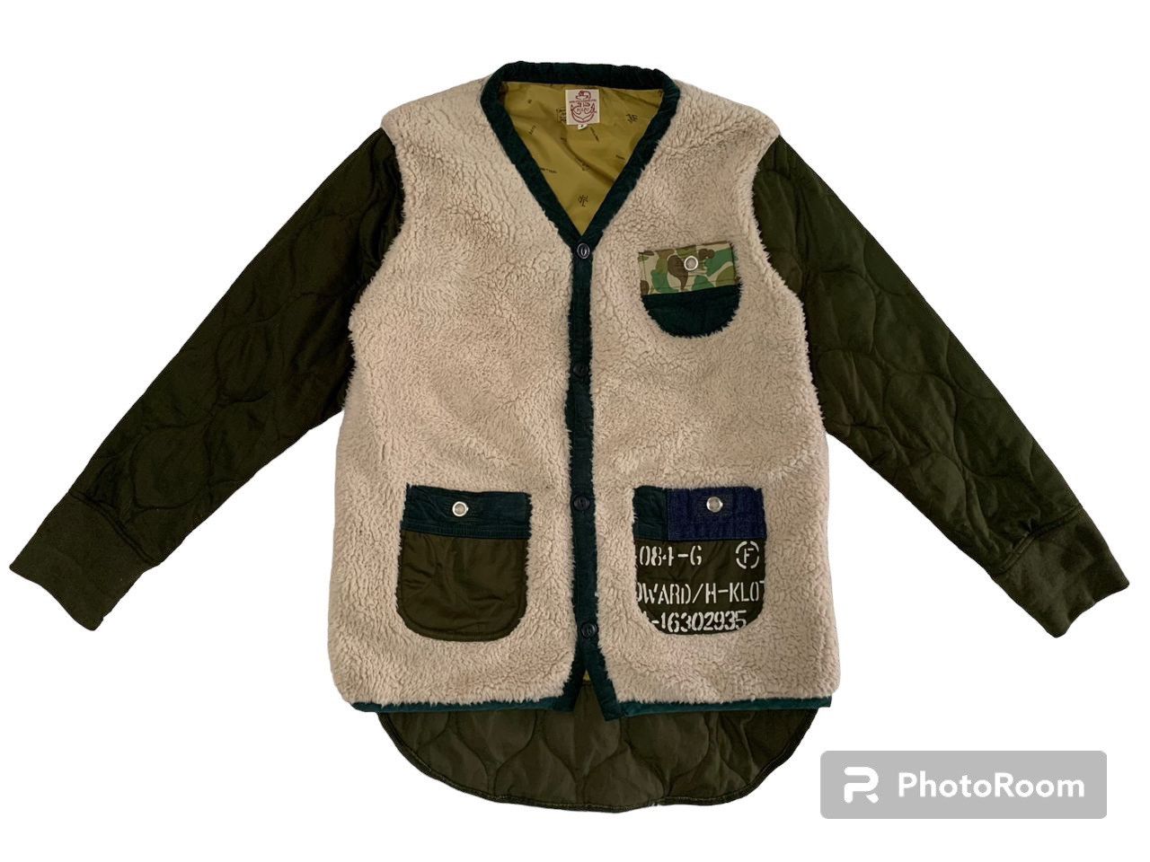 Japanese Brand Polpo Vtg Casual & Marine Style Fleece & Quilted Jacket Size US L / EU 52-54 / 3 - 1 Thumbnail