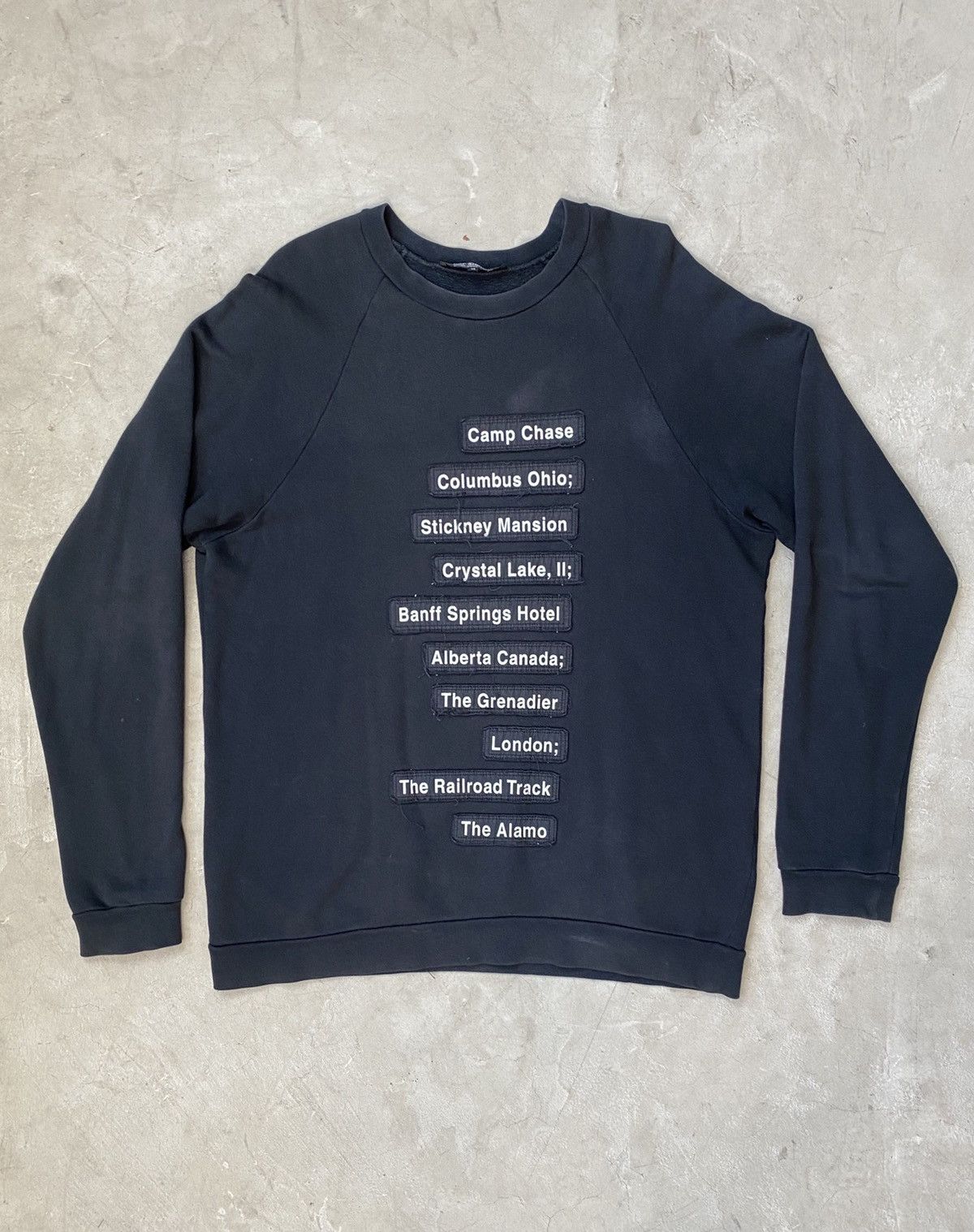 image of Aw/05 Raf Simons “History Of My World” Crewneck in Black, Men's (Size Medium)