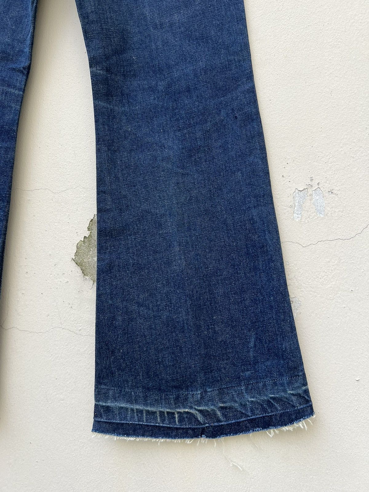 Vintage Super Flare Vintage 70s BISON Japan Fade Denim Jeans Size US 31 - 18 Thumbnail
