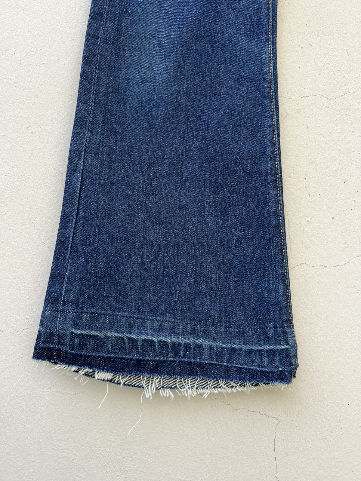 Vintage Super Flare Vintage 70s BISON Japan Fade Denim Jeans Size US 31 - 10 Thumbnail