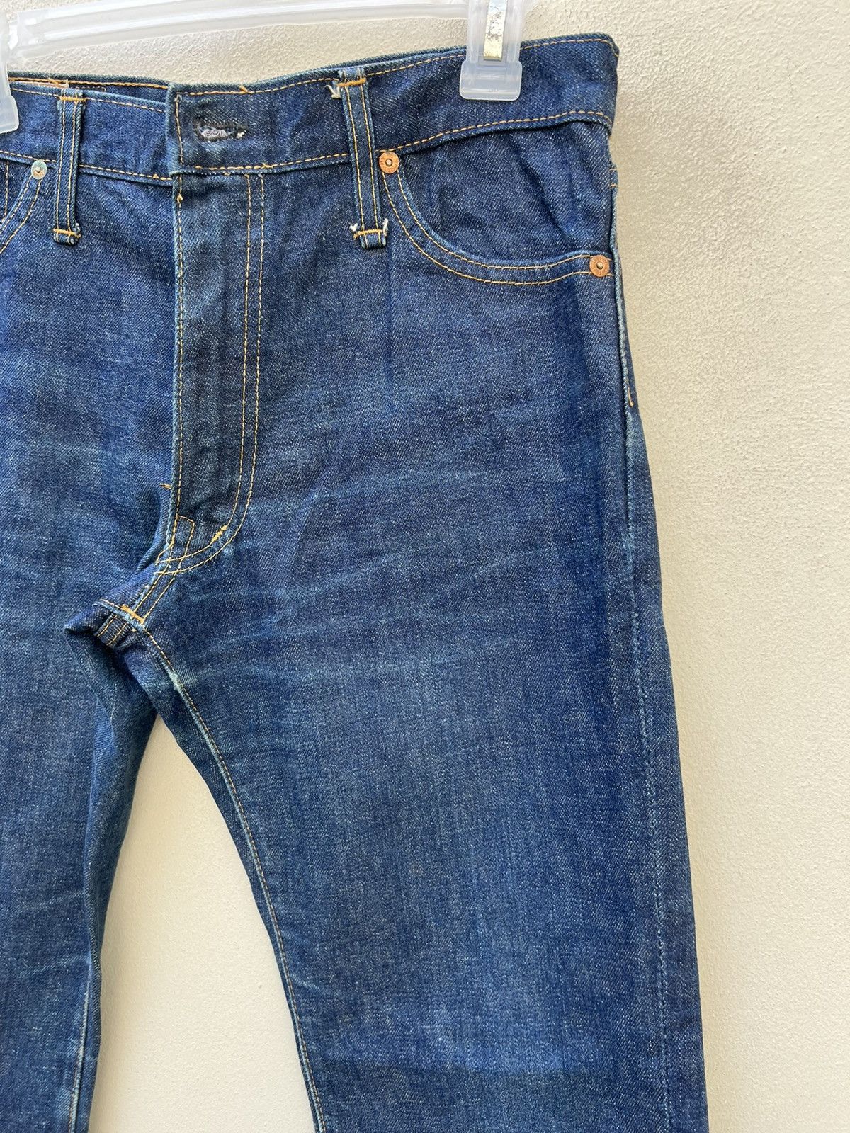 Vintage Super Flare Vintage 70s BISON Japan Fade Denim Jeans Size US 31 - 11 Thumbnail