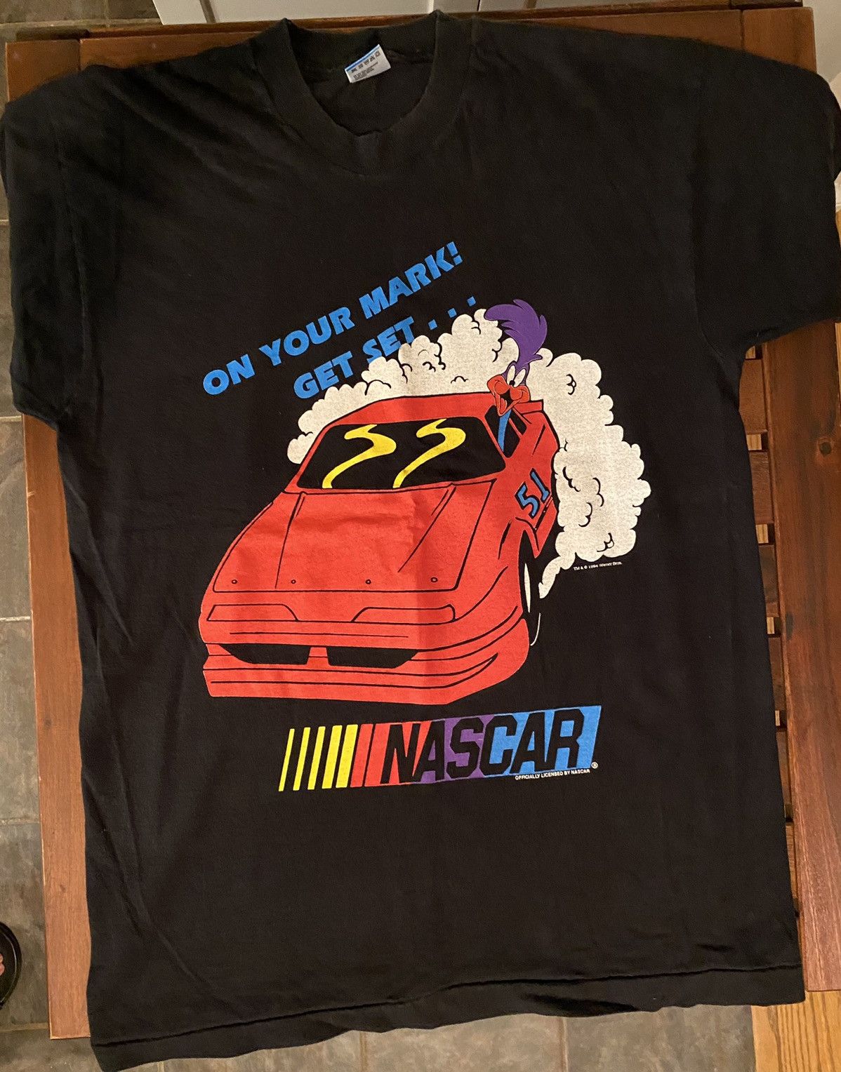 NASCAR Vintage ‘94 NASCAR Roadrunner Wile Coyote Single Stitch Tee Size US L / EU 52-54 / 3 - 1 Thumbnail