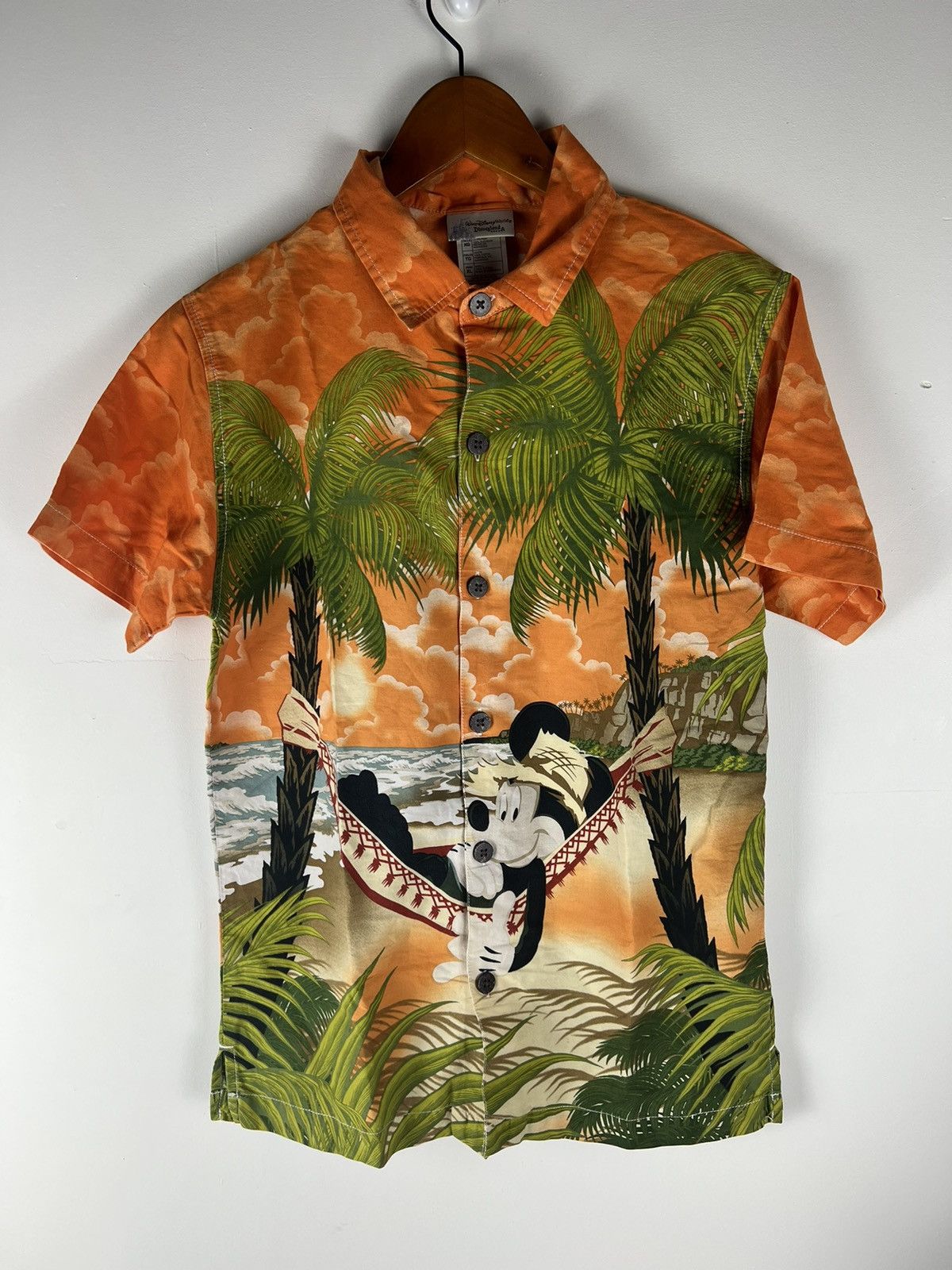Disney Vintage Mickey Mouse Hawaiian Disney Resort Button Up shirt Size US XS / EU 42 / 0 - 1 Thumbnail
