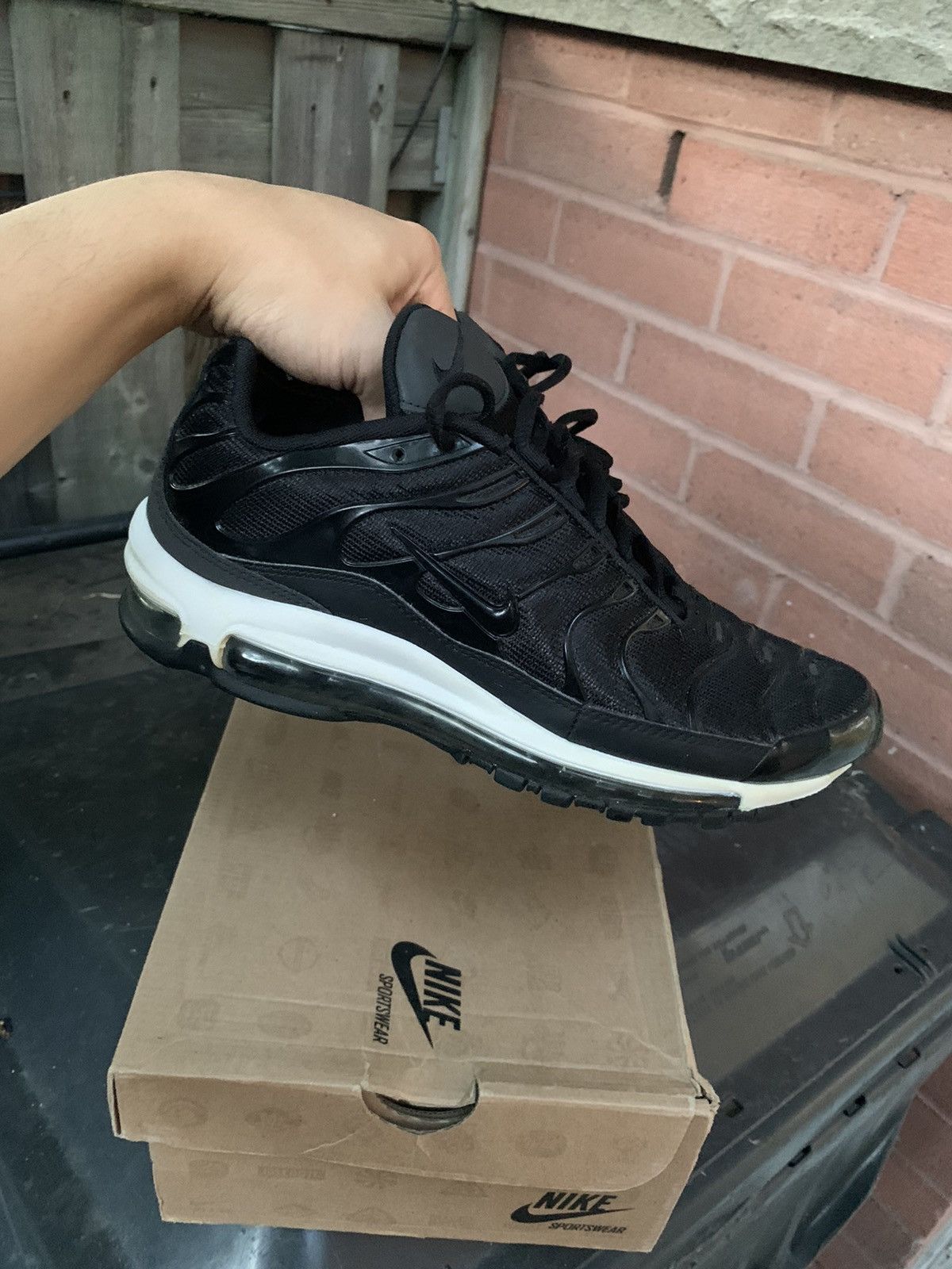 Nike NikeLab Air Max 97/Plus Black White 2017 Size US 9.5 / EU 42-43 - 6 Thumbnail