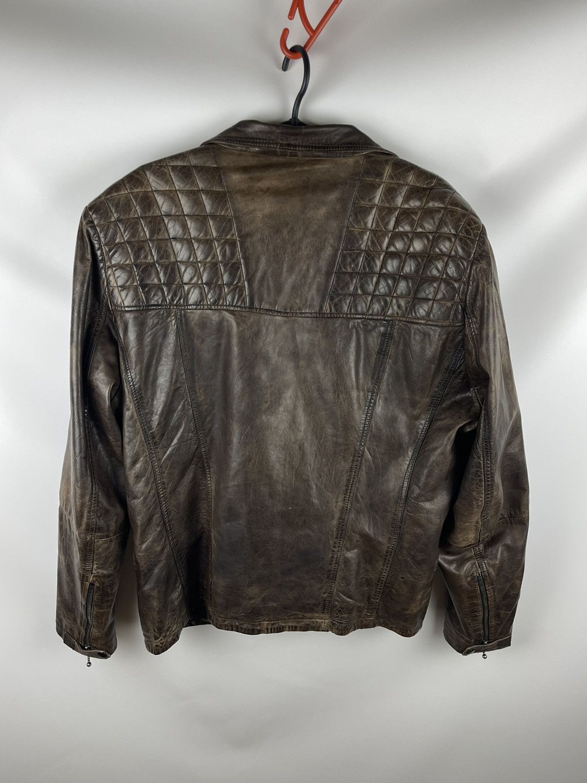 Allsaints Allsaints Drought bike jacket lamb leather brown oxblood Size US L / EU 52-54 / 3 - 12 Thumbnail