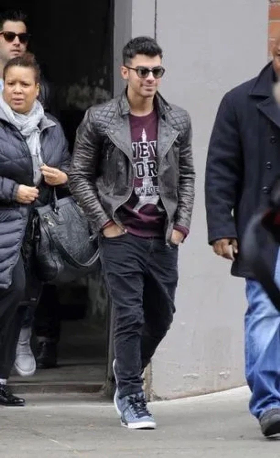 Allsaints Allsaints Drought bike jacket lamb leather brown oxblood Size US L / EU 52-54 / 3 - 17 Thumbnail