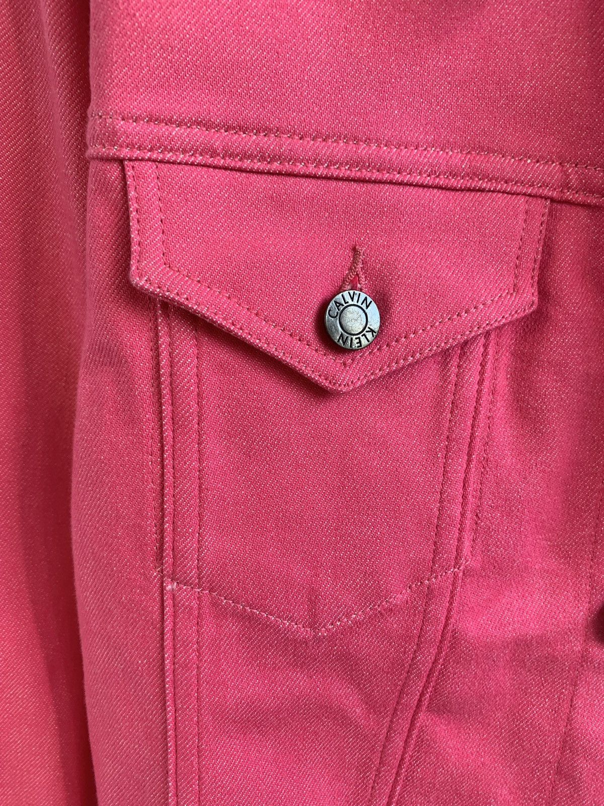 Calvin Klein Trucker Denim Jacket in Pink Size US XS / EU 42 / 0 - 4 Thumbnail