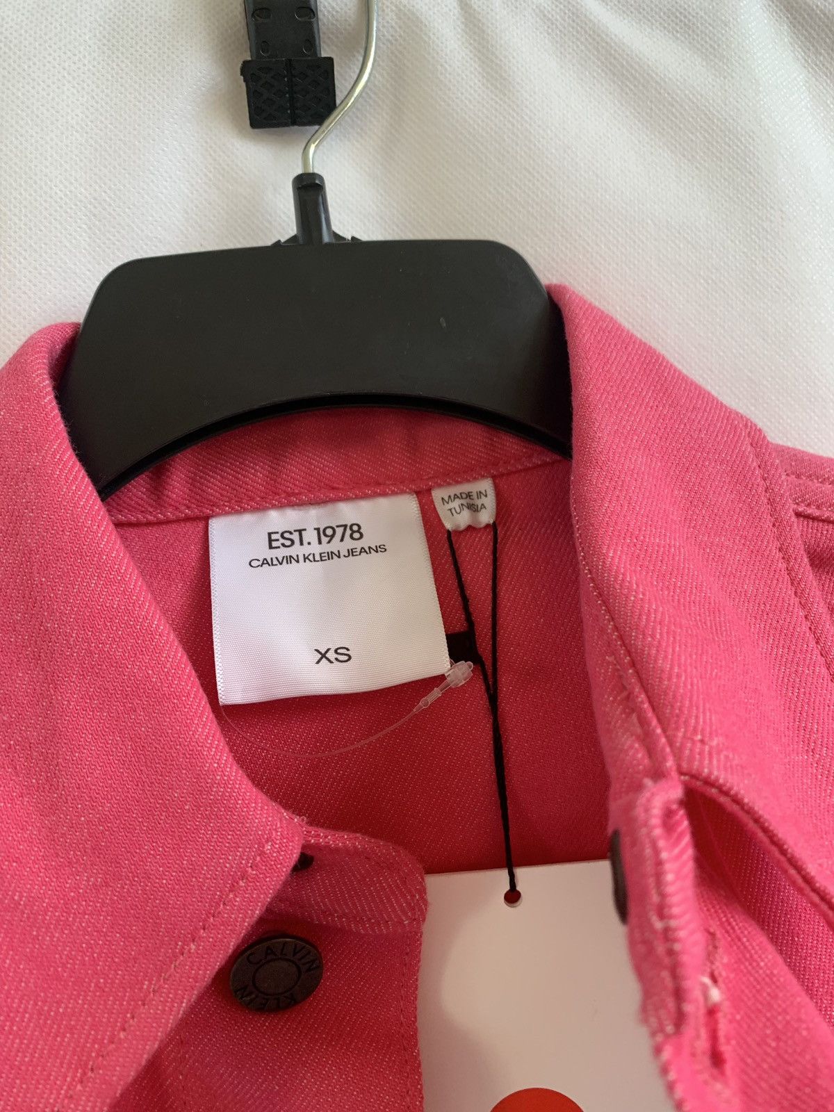 Calvin Klein Trucker Denim Jacket in Pink Size US XS / EU 42 / 0 - 5 Thumbnail
