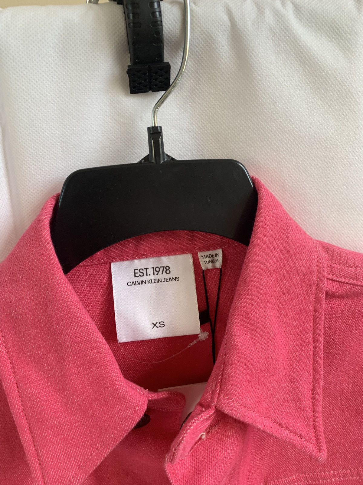Calvin Klein Trucker Denim Jacket in Pink Size US XS / EU 42 / 0 - 13 Thumbnail