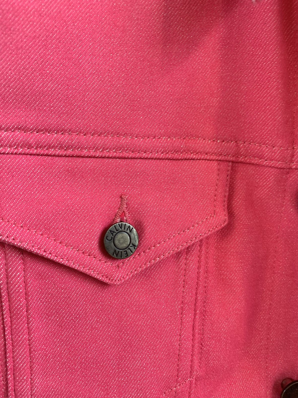 Calvin Klein Trucker Denim Jacket in Pink Size US XS / EU 42 / 0 - 8 Thumbnail